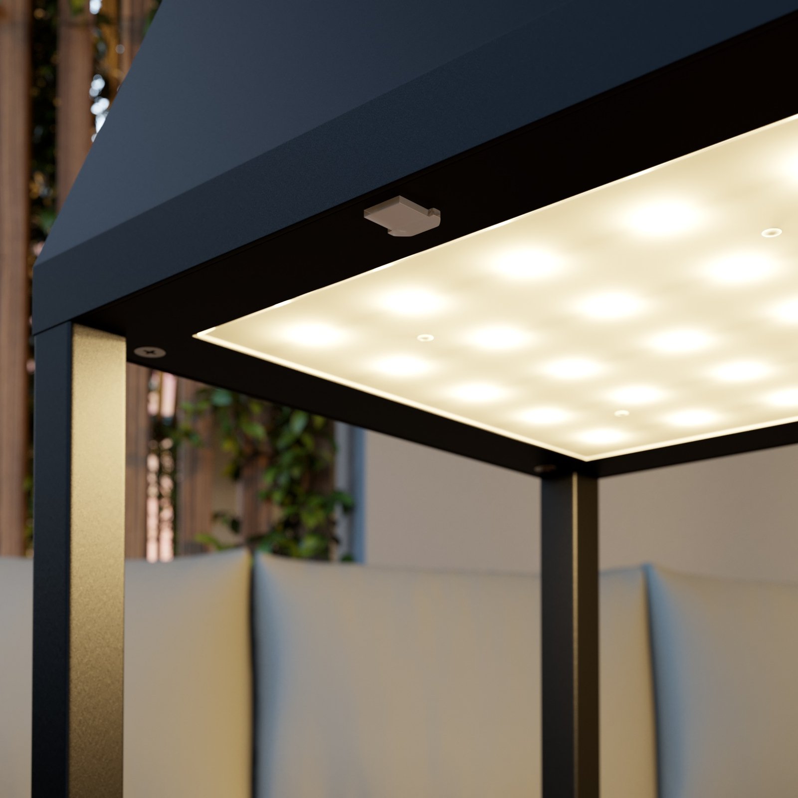 Lucande Maleos LED-Solar-Laterne, dimmbar