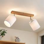 Lindby Imarin ceiling spotlight, 2-bulb, white