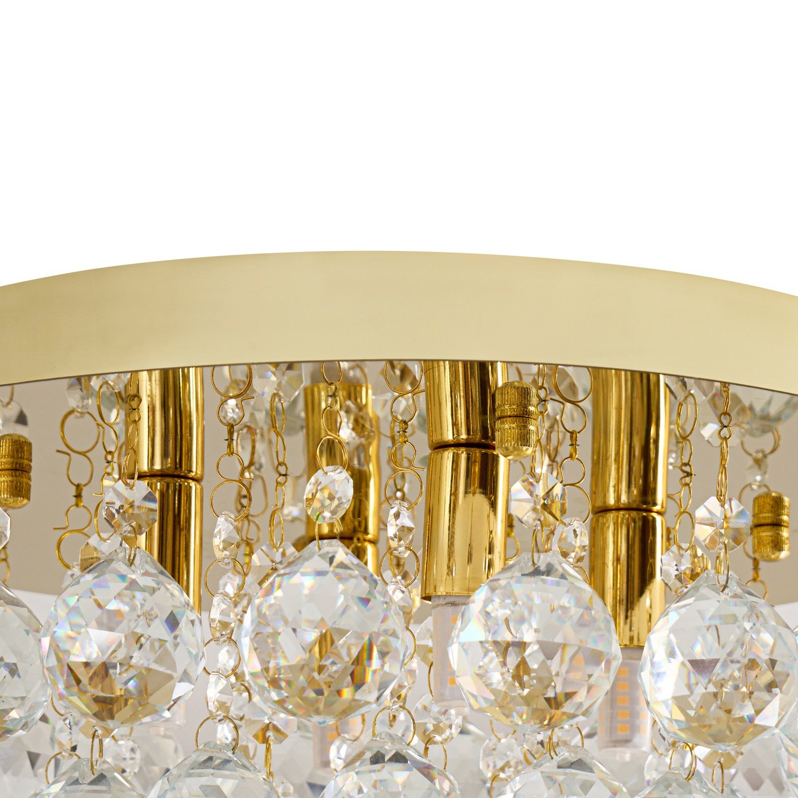 Gillion 4 Taklampe Crystal/Gold - Lindby Gillion 4 Taklampe Crystal/Gold - Lindby