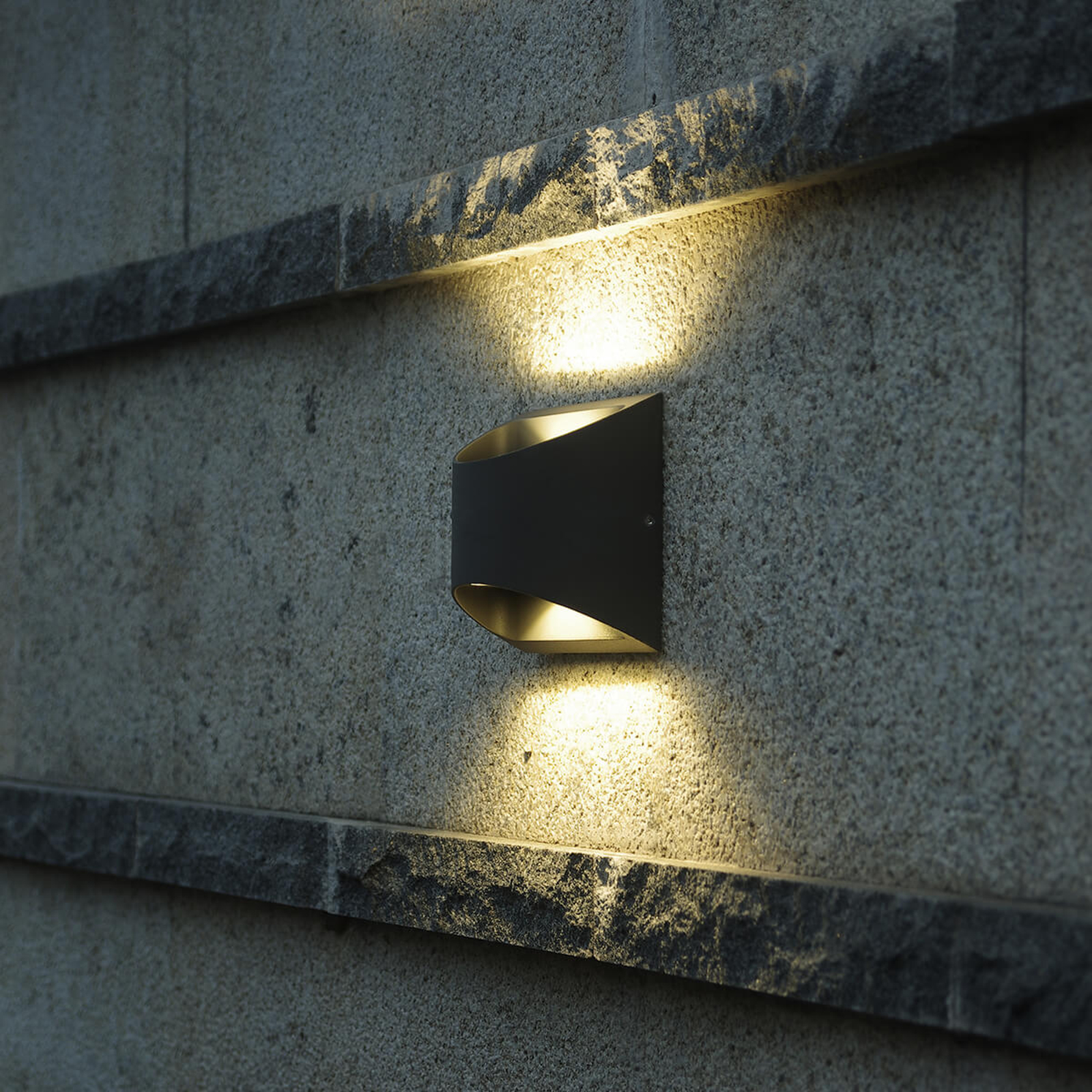 Aplique LED de exterior Dodd semicírculo antracita