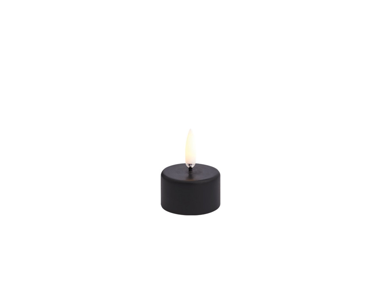 Tealight LED w/Battery 4 x 2,1 cm Plain Black - Uyuni Lighting