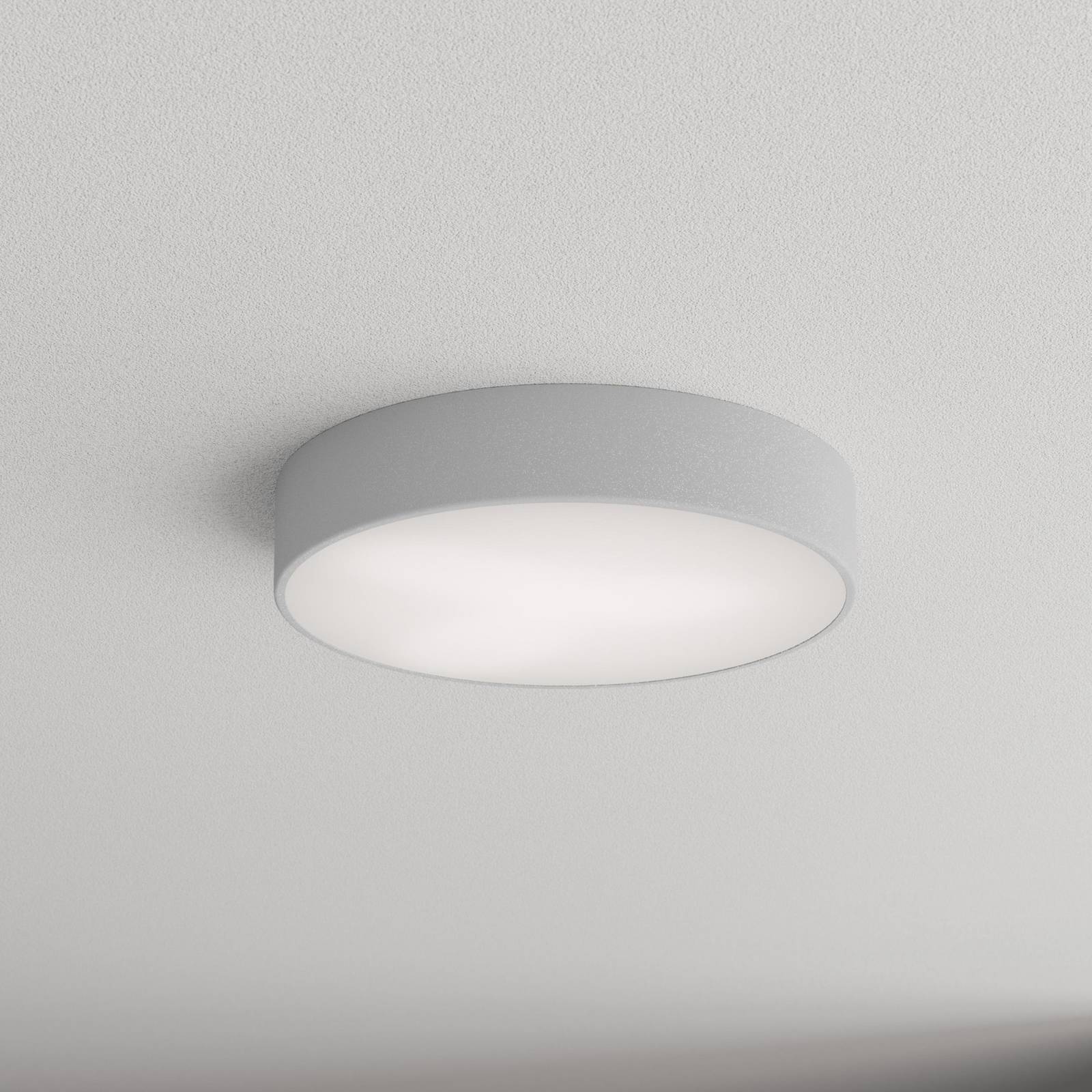 Cleo 400 lampa sufitowa, szary, czujnik, IP54, Ø 40 cm, metal