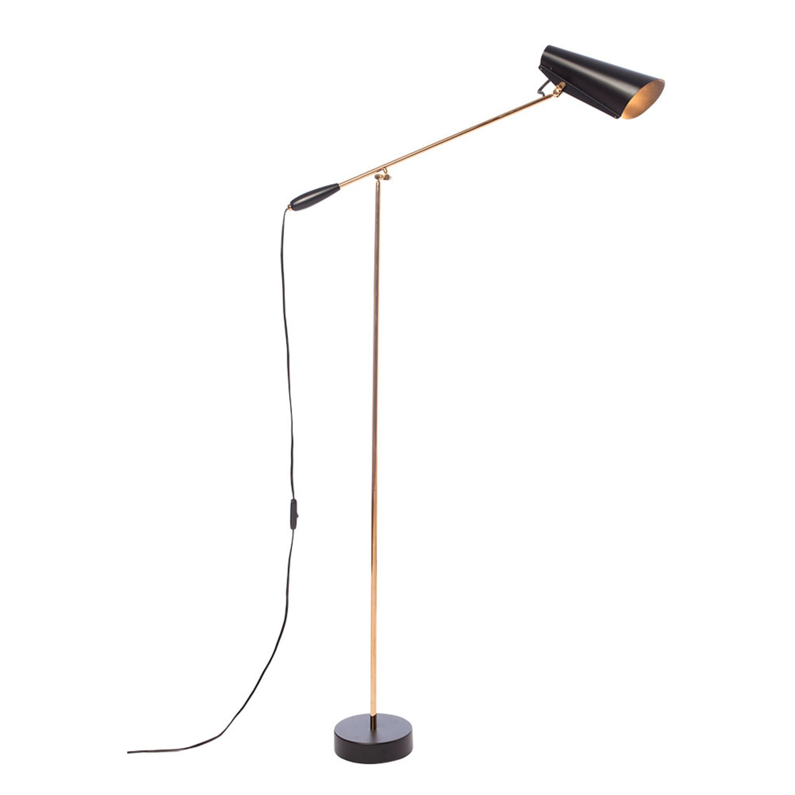 Birdy Floor Lamp Black/Brass - Northern