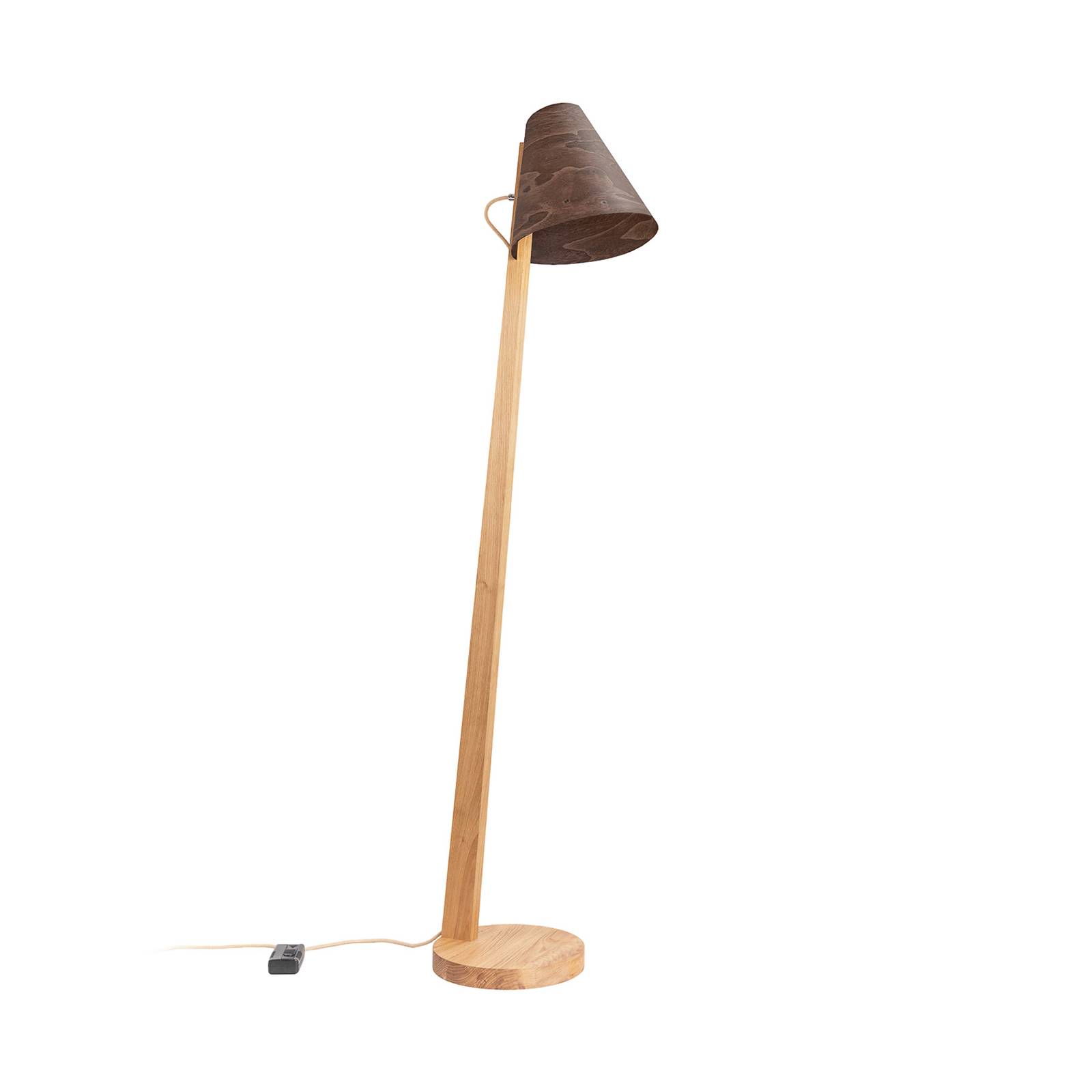 ALMUT 1411 lampadaire courbé Ø30cm noyer