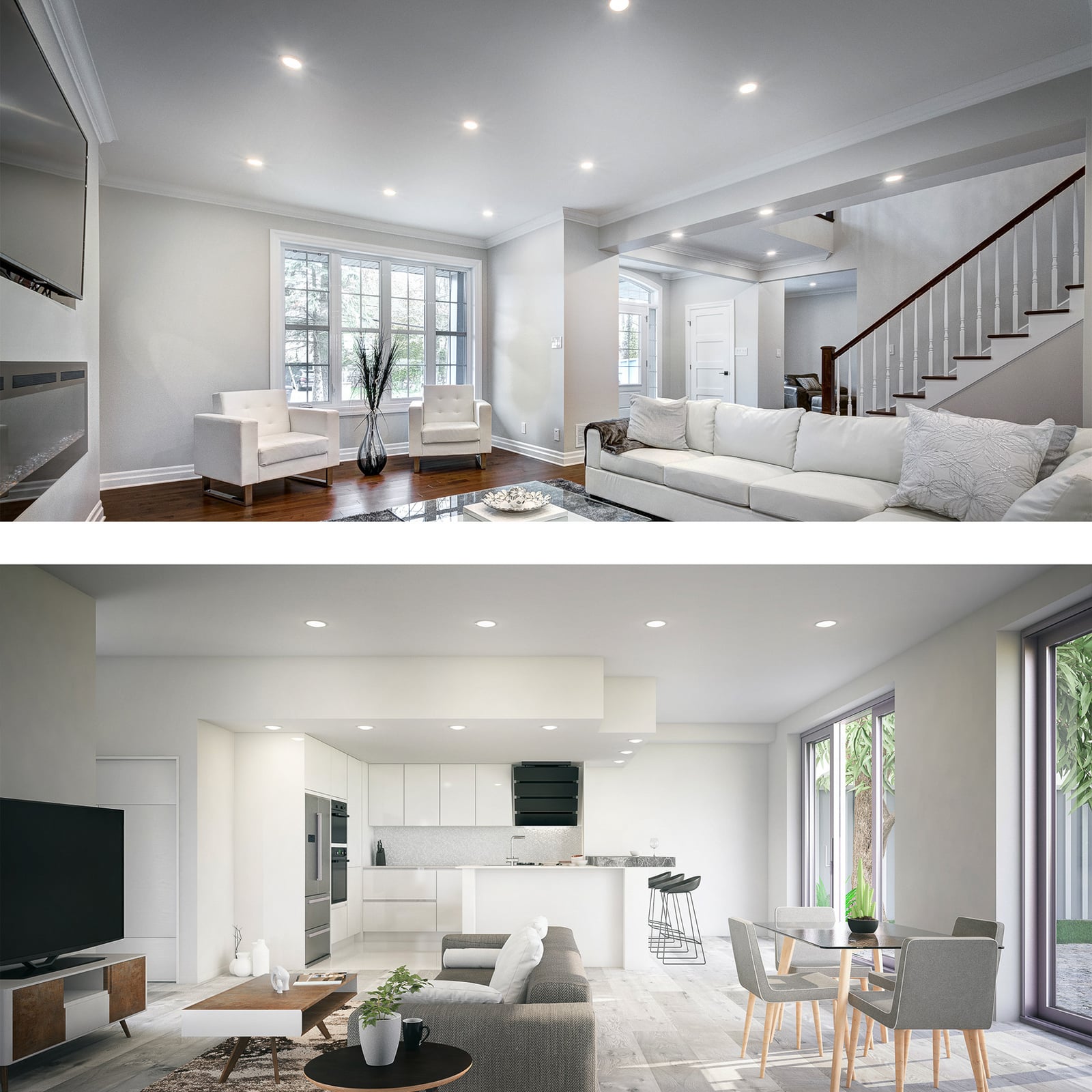 LED inbouwspot Slide set van 12, mat nikkel, 3.000 K