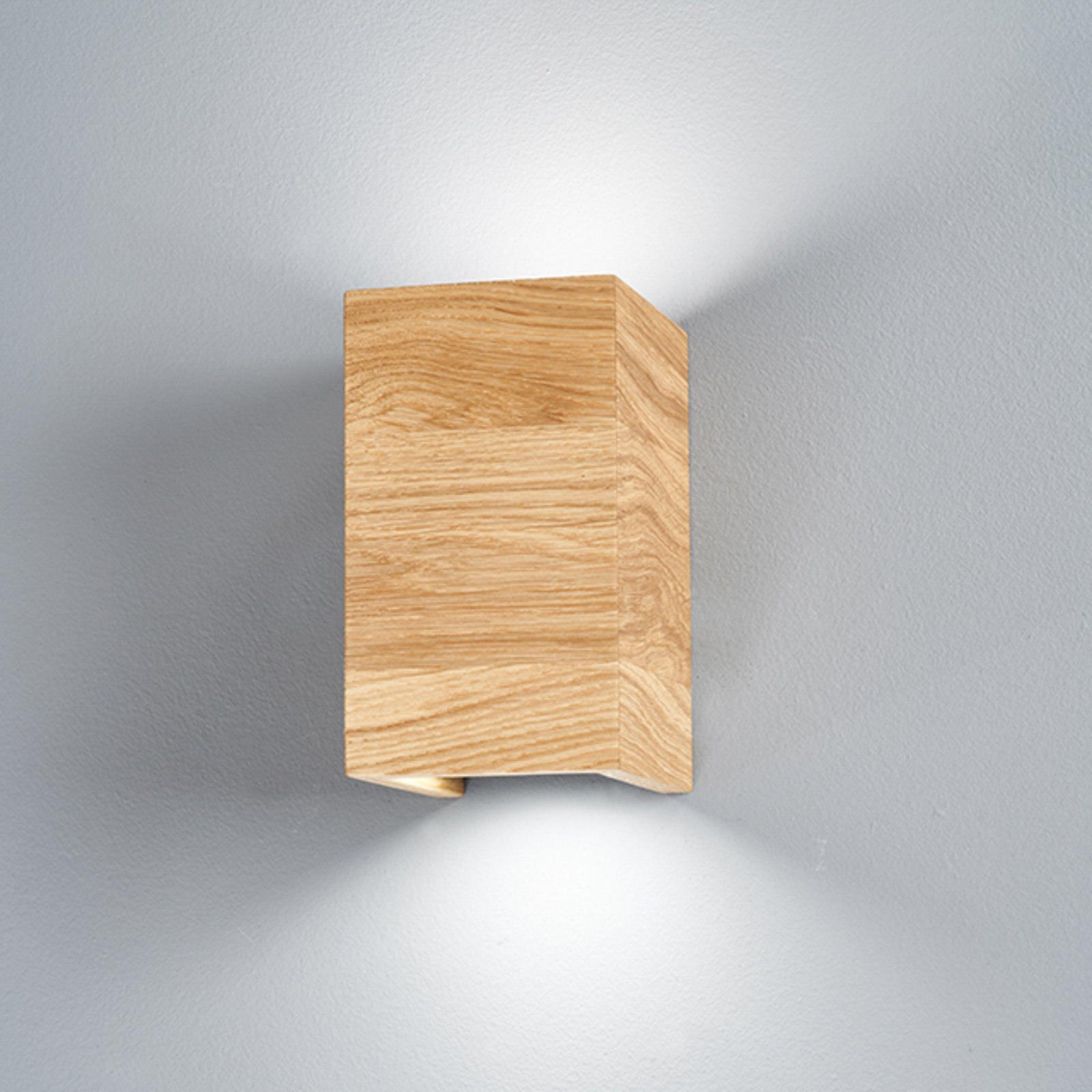 LED wandlamp Shine-Wood eiken 2xGU10 10x18cm