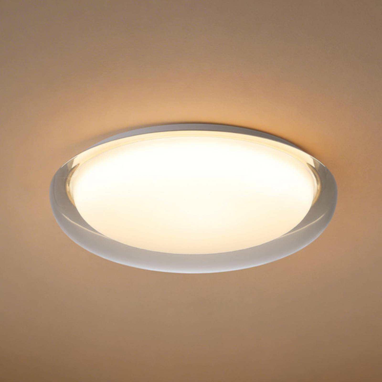 Lampa sufitowa LED EGLO CONISTARINO, brązowa, Ø 40 cm, CCT