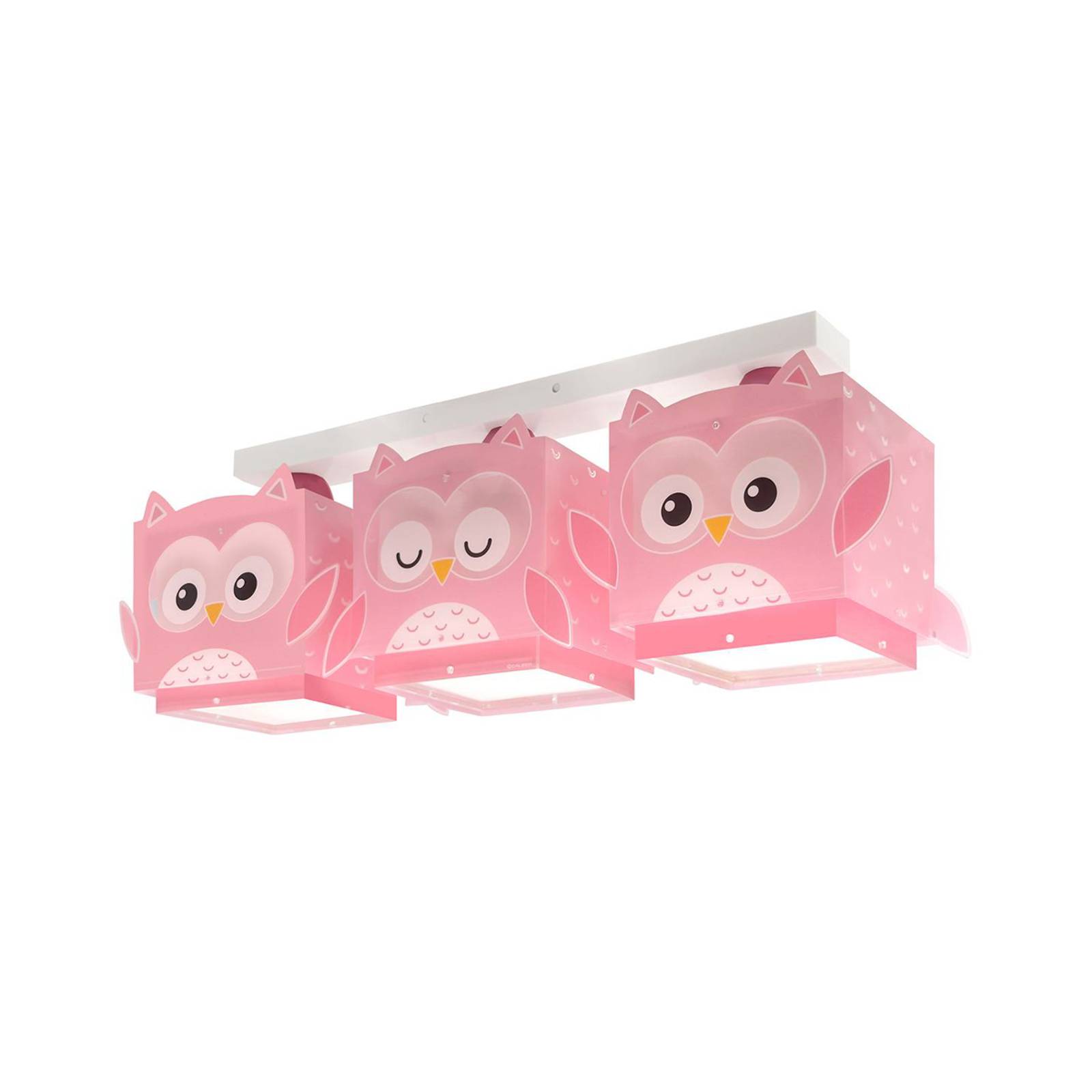 Dalber Hängeleuchte Little Owl, rosa, 3-flammig, E27