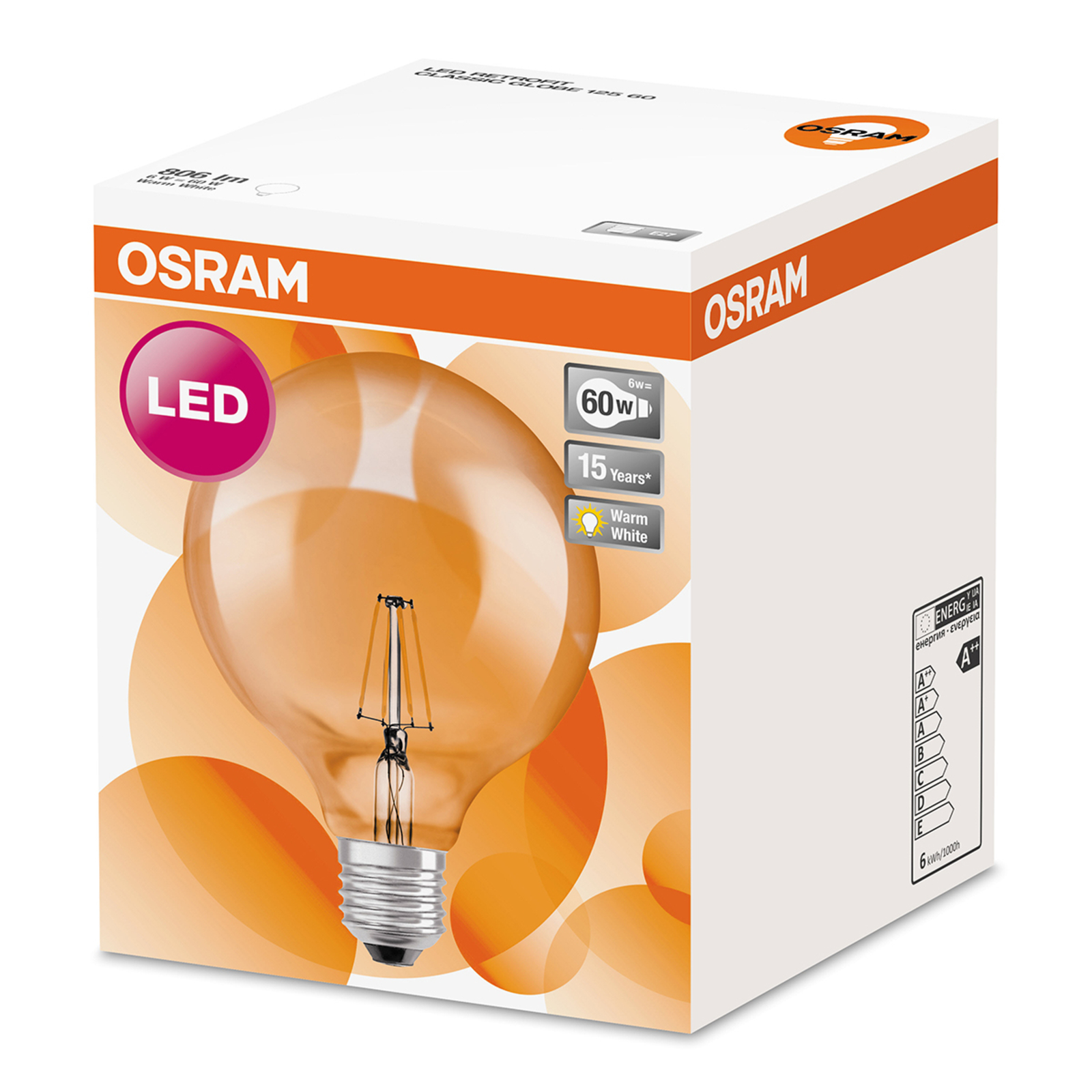 LED-Globelampe E27 827 Retrofit