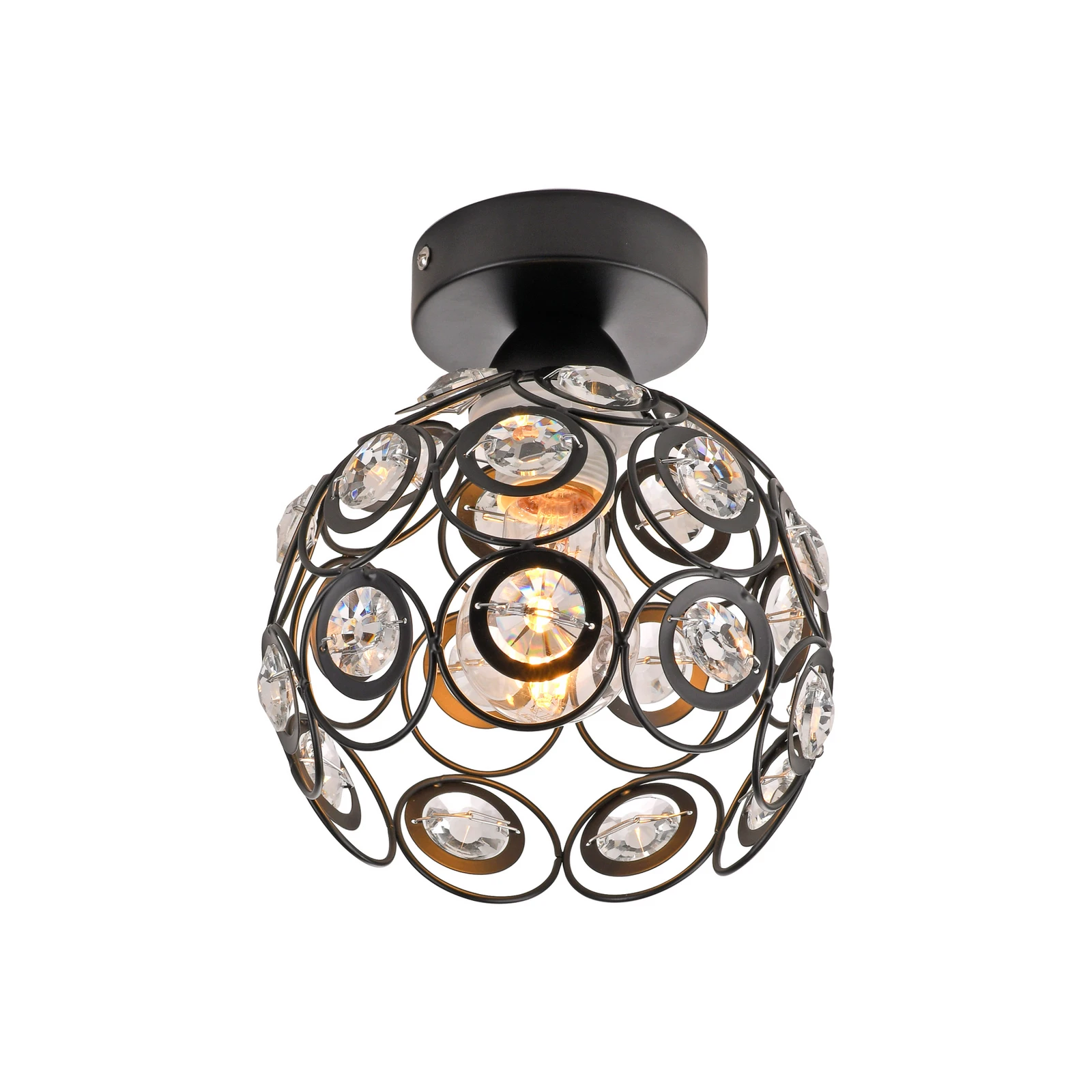 Loftlampe Tilly, sort, jern, Ø 18,5 cm, E27