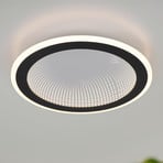 Plafoniera LED Glace, nero, CCT, dimmerabile, metallo