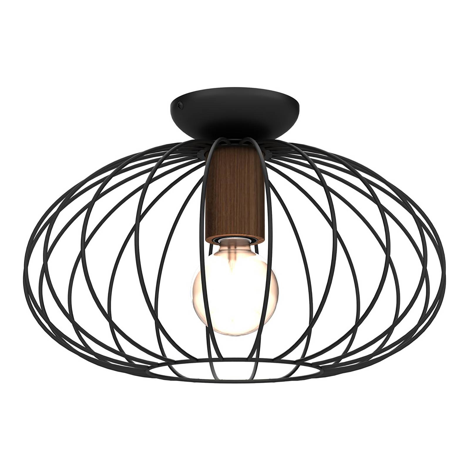 Euluna Ceiling Light - Living / Dining Room - Flush Ceiling Light - dimmable - Black