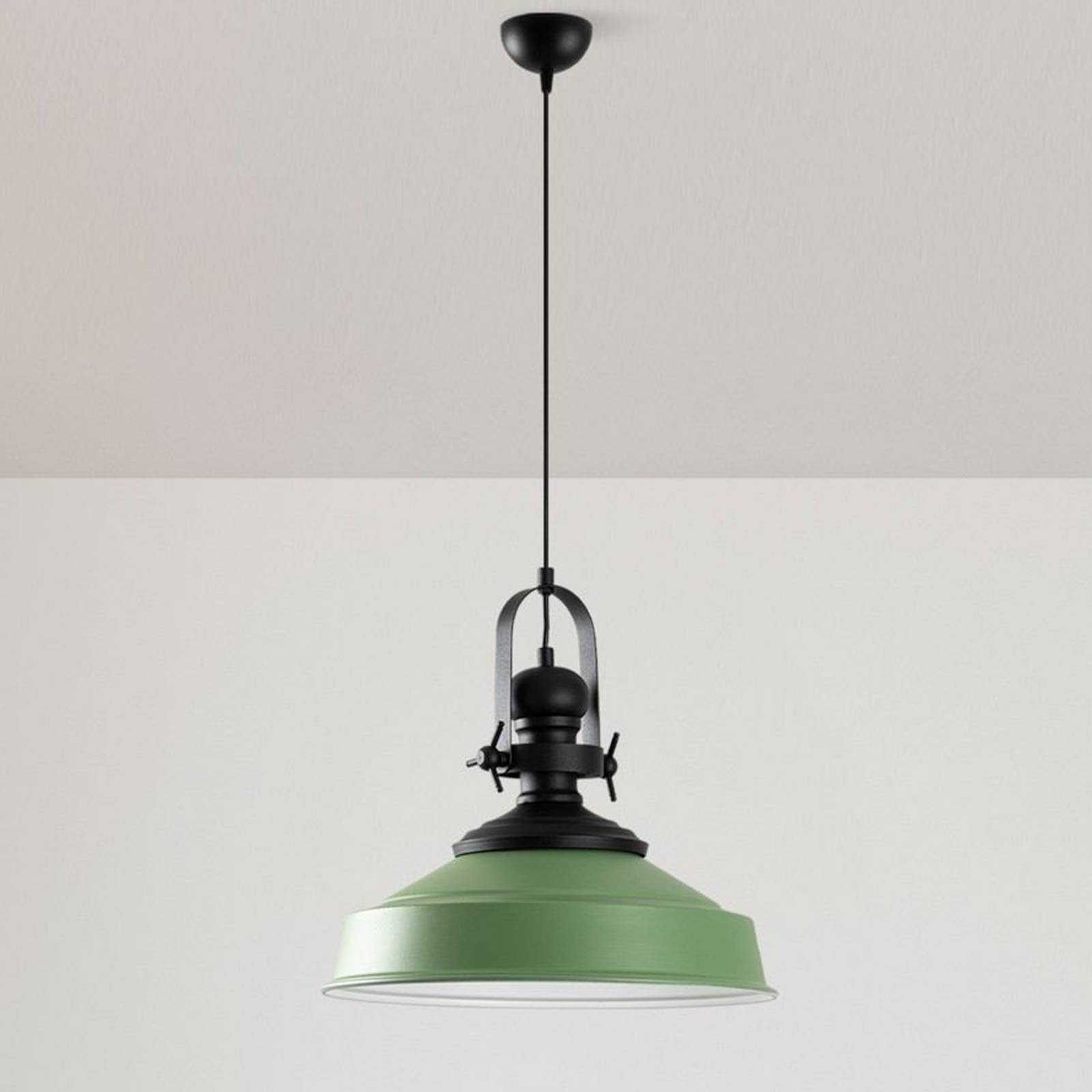 Hängeleuchte Craft, grün, Metall, Ø 41 cm, E27 günstig online kaufen