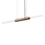 Hanglamp Limbo, marmer, bruin, 2-lamps, in hoogte verstelbaar