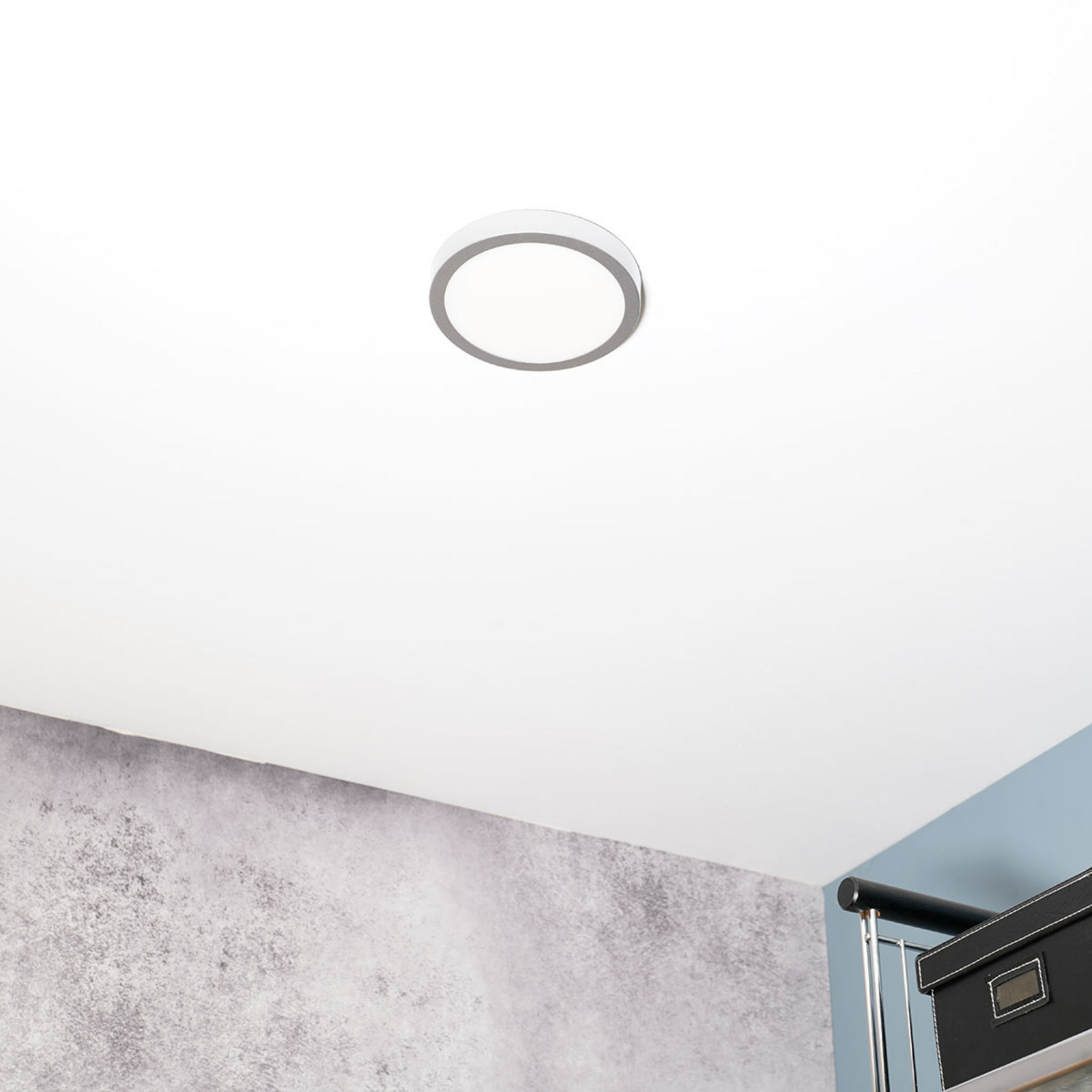ORION Plafonieră LED Vika rotundă titan mat Ø 18cm - Camera de zi / sufragerie - modern - titan mat opal - Metal