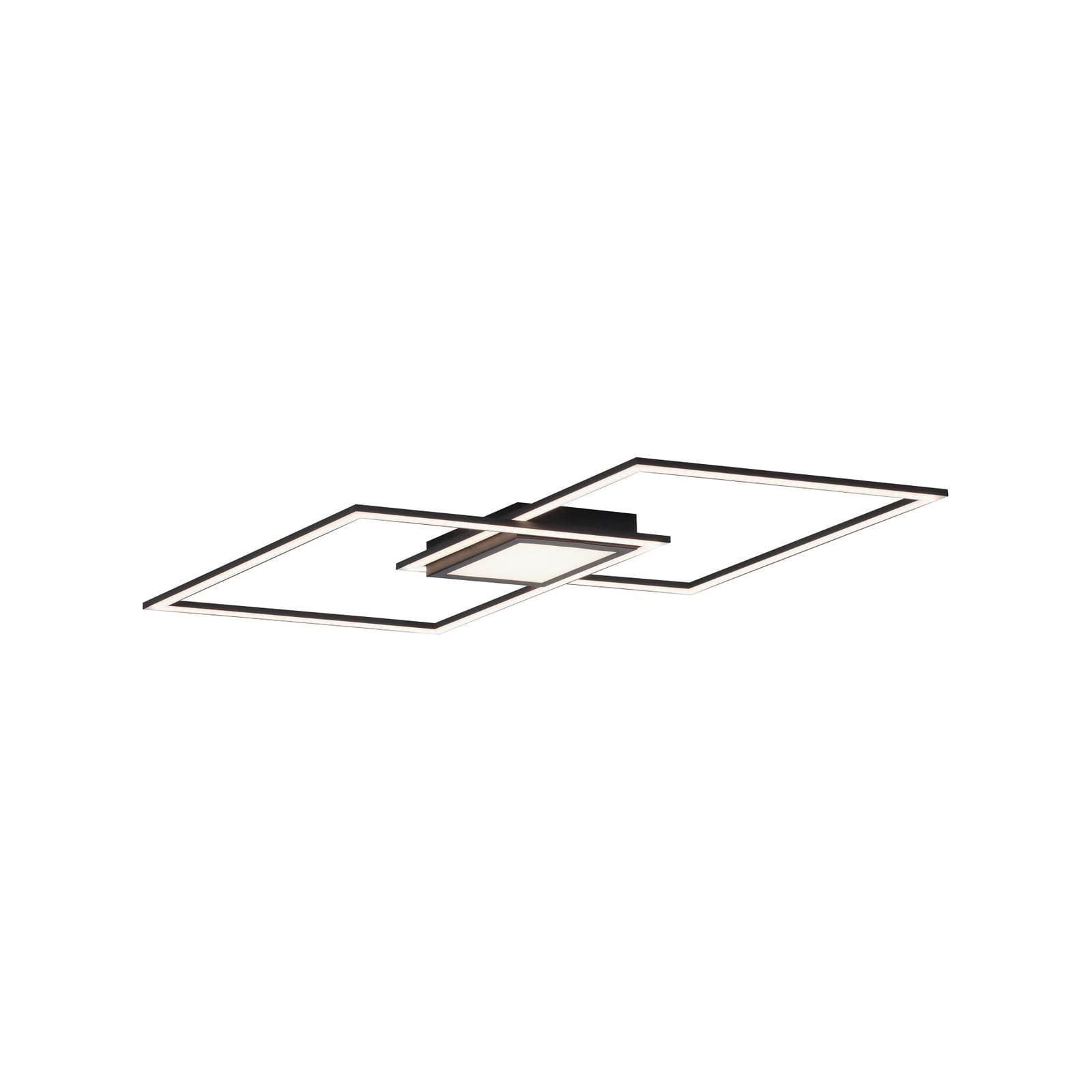 LED-Deckenleuchte Asmin, CCT, schwarz, 106x37cm