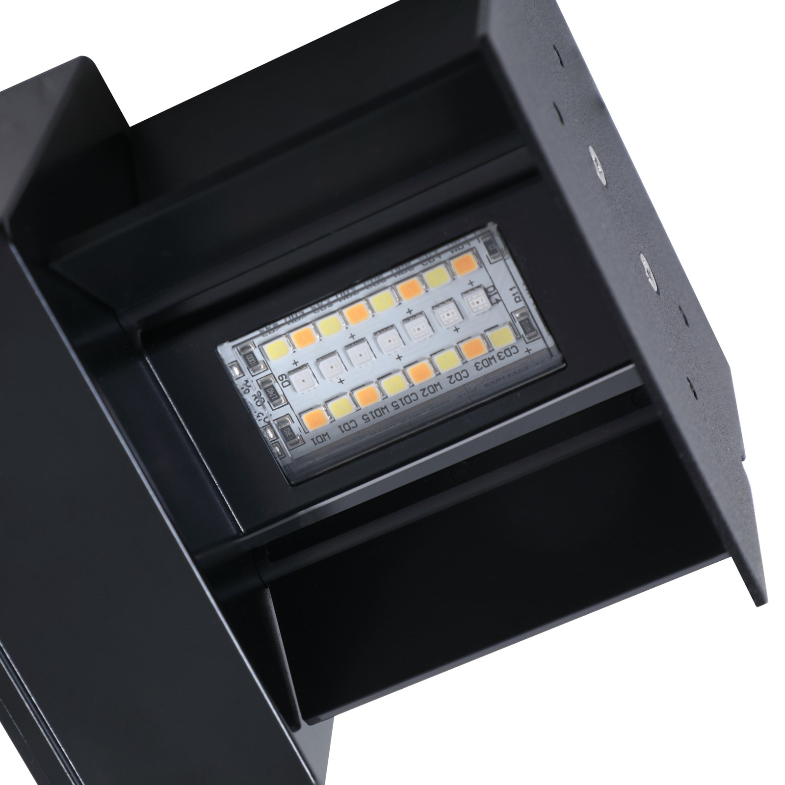 Lindby Smart LED vonkajšie nástenné svietidlo Dara sivé uhlové CCT RGB Tuya
