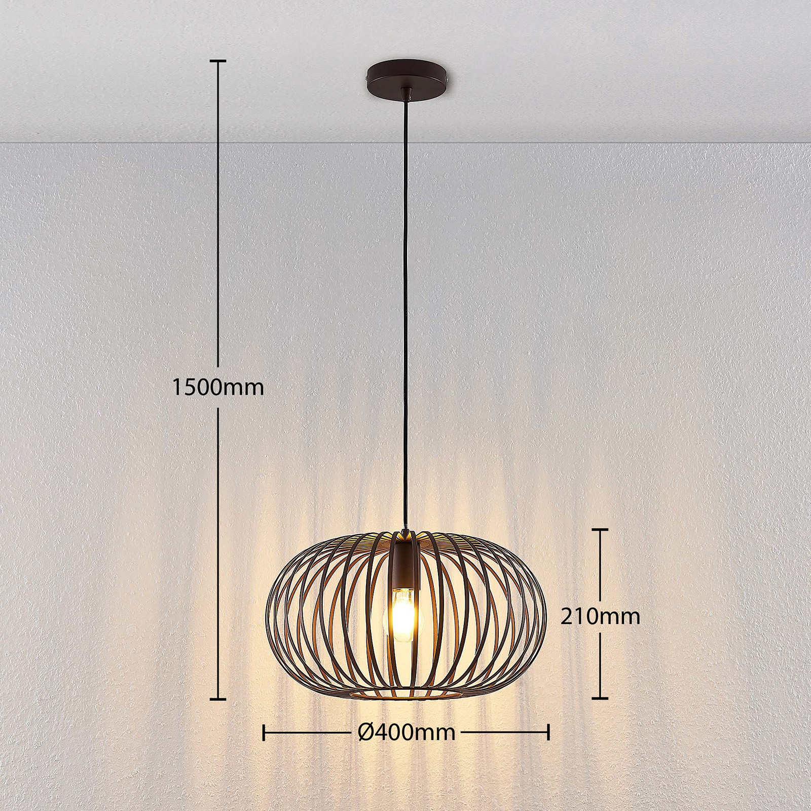 Lindby Nahele hanging light in the form of a cage