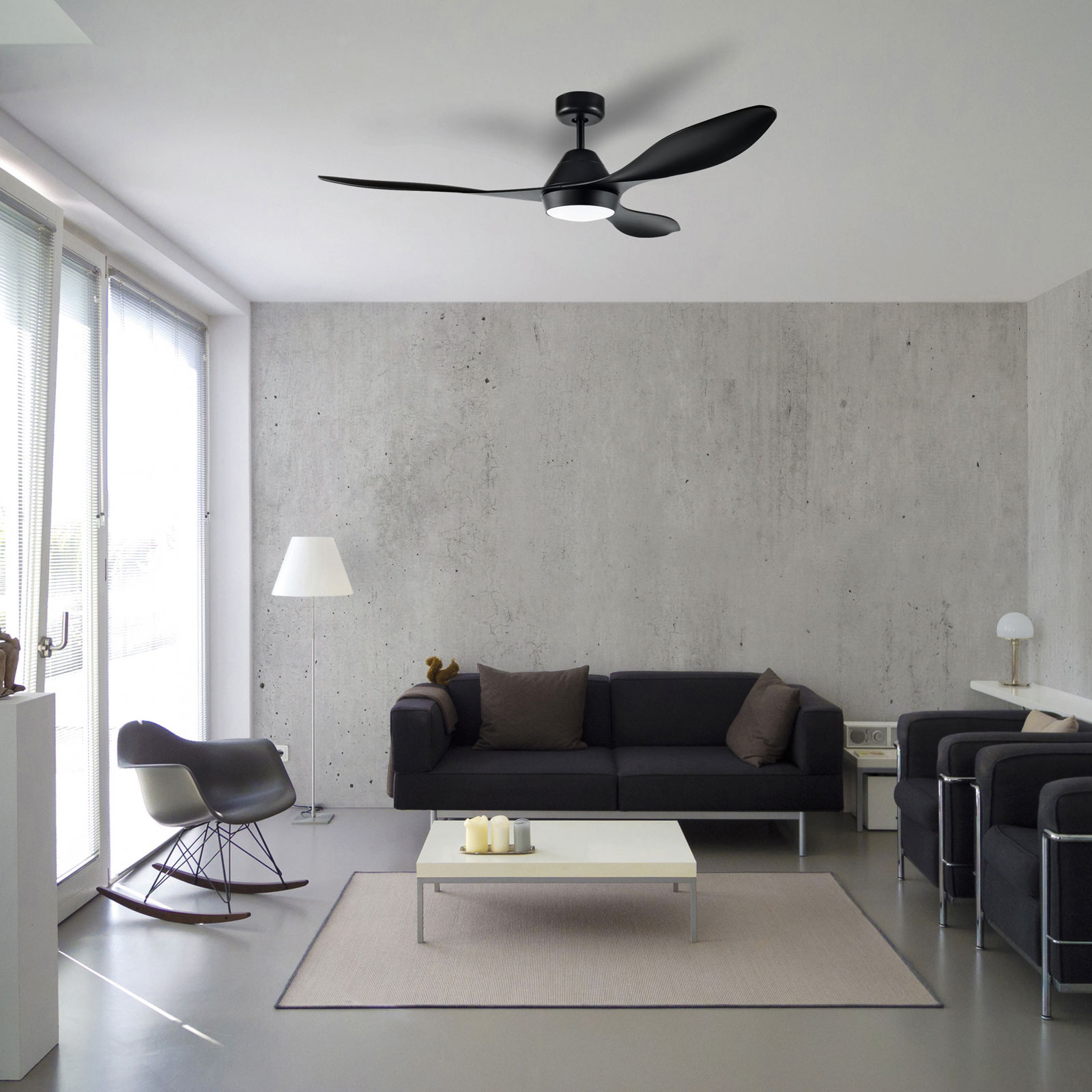 Antibes ceiling fan with an LED bulb 