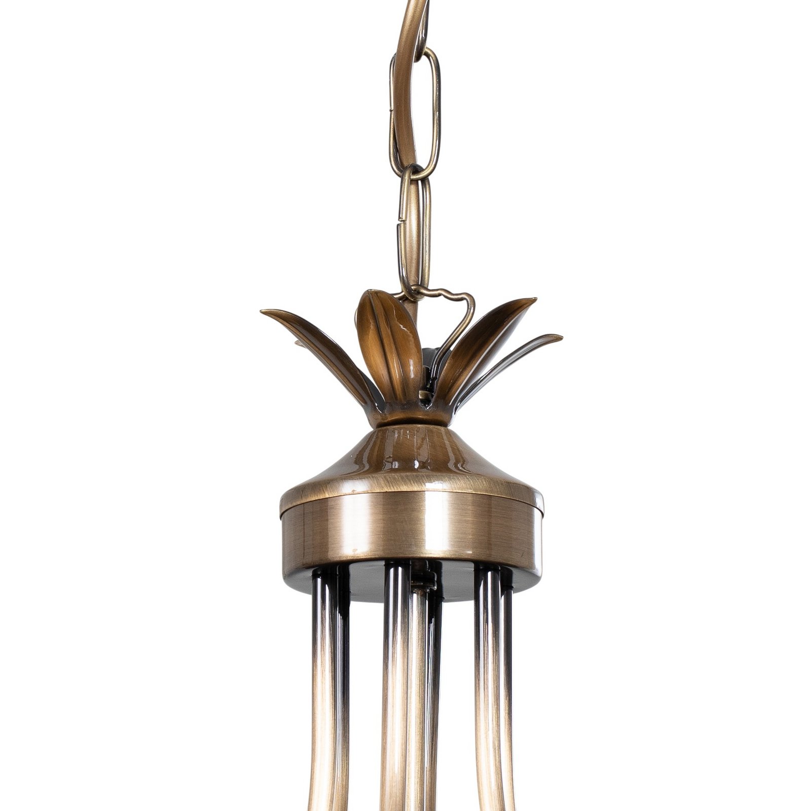 Castle chandelier, light patina, Ø 62 cm, metal, 6-bulb.