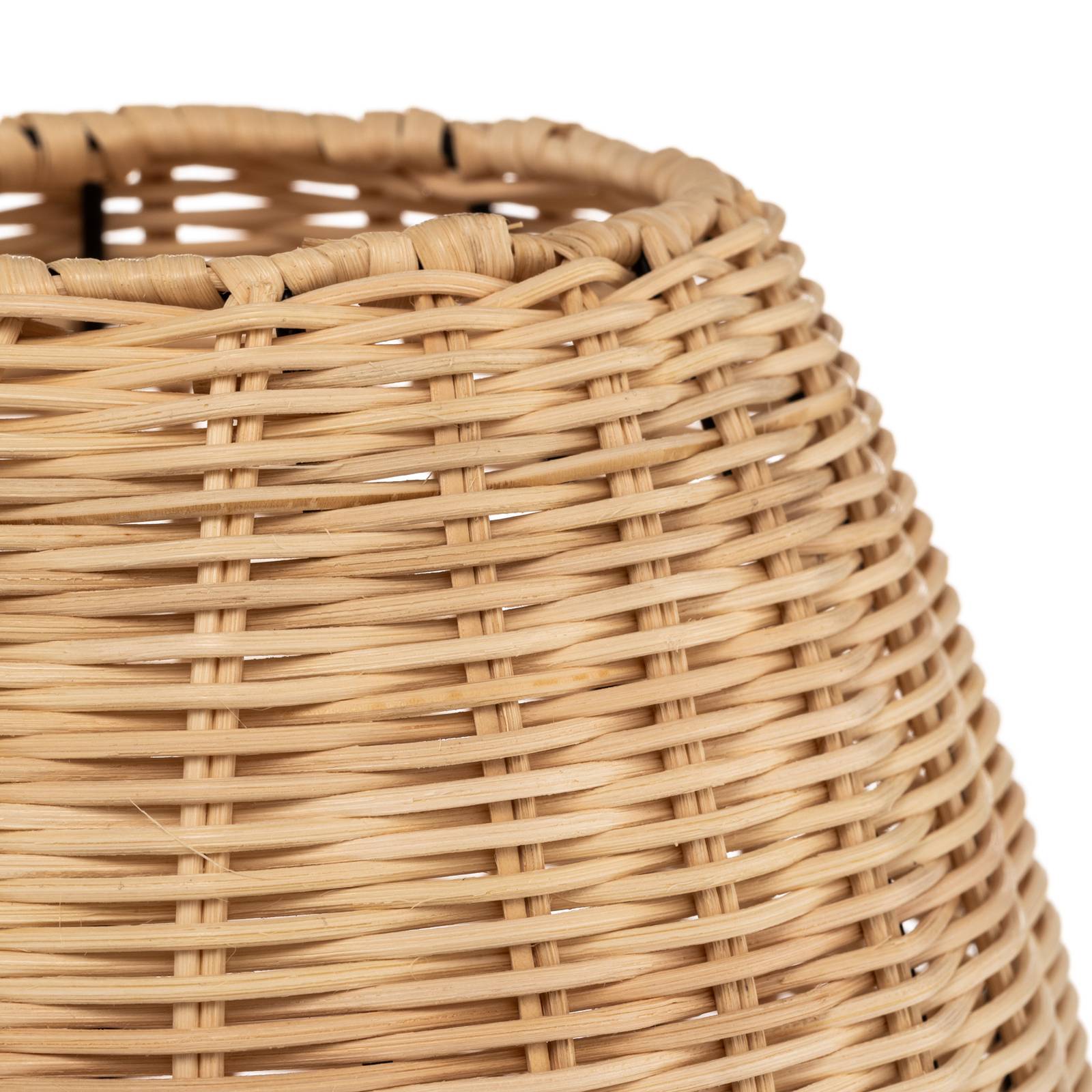 Lampa stołowa Lindby Oliana, rattan, Ø 23 cm, E27