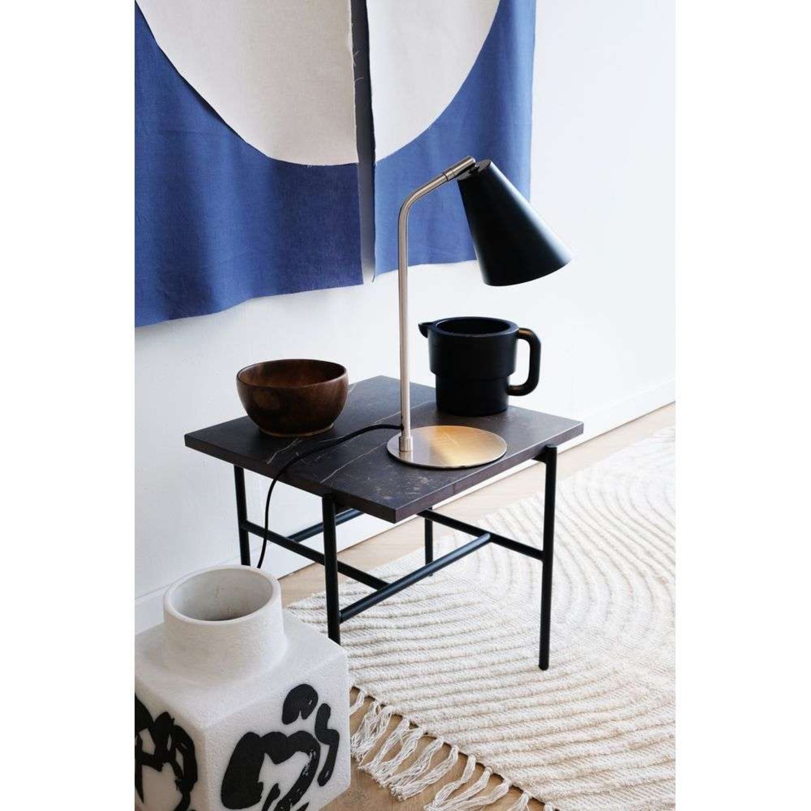 Oswald Table Lamp Black/Steel - DybergLarsen