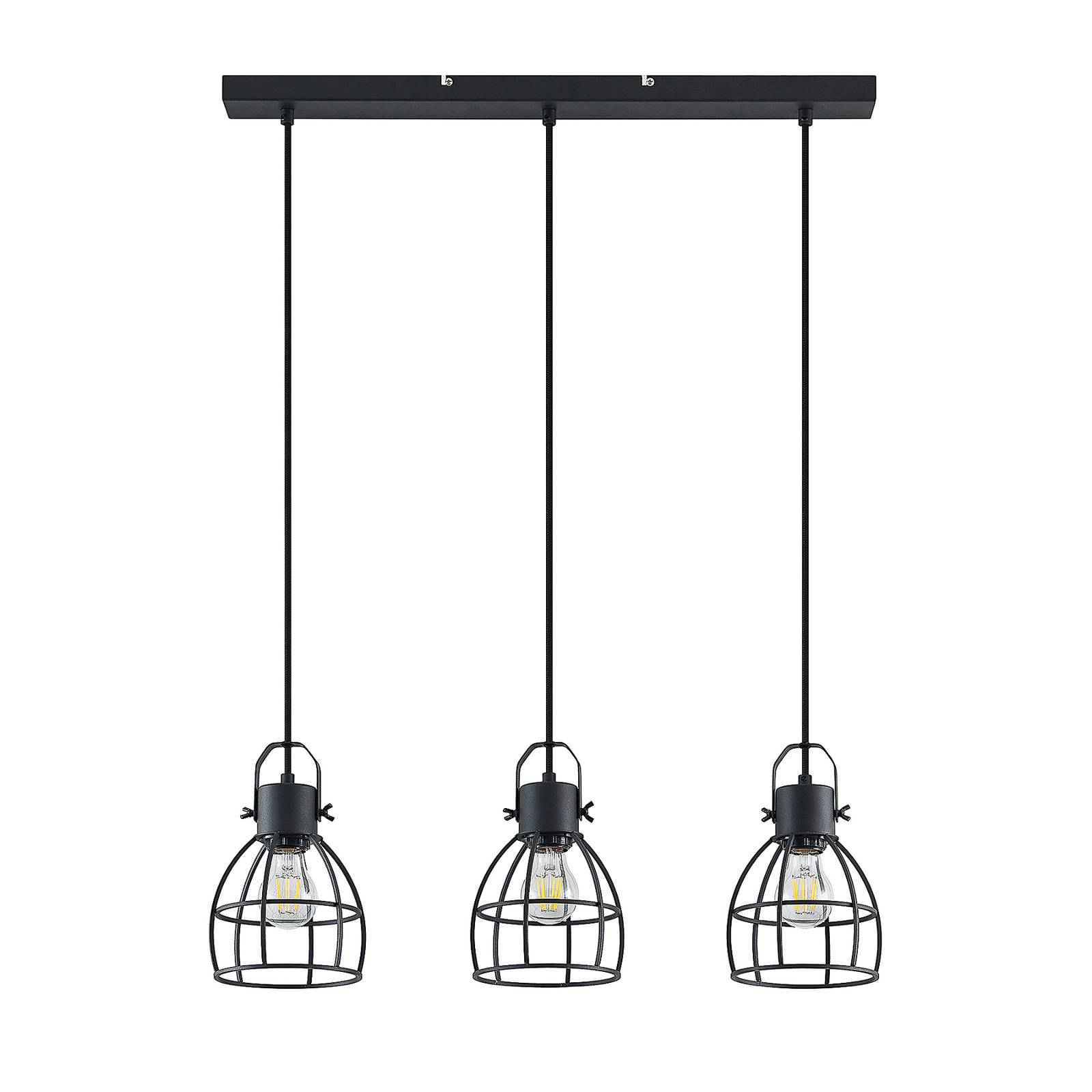 Lindby Pendant Light - Living / Dining Room - Hanging Light - dimmable - Vintage - Black