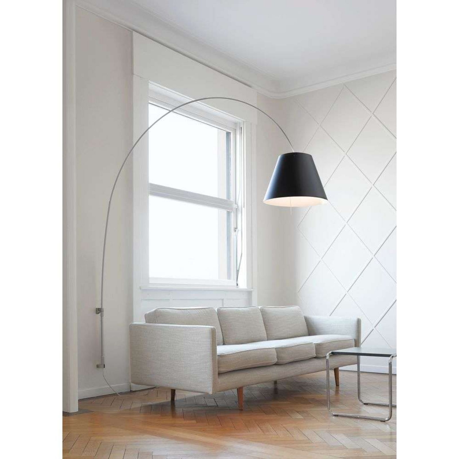 Lady Costanza Wall Lamp with Dimmer Black/Aluminium - Luceplan