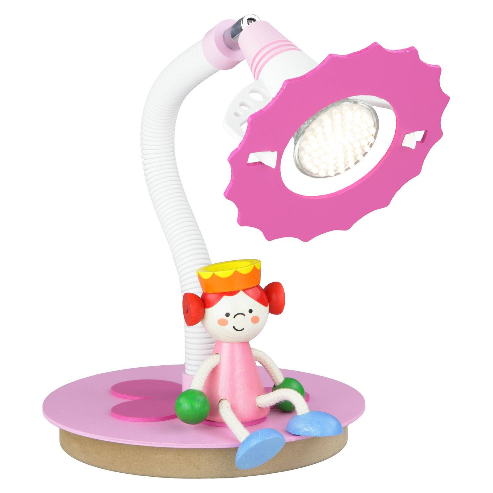 Princess LED table lamp with a sitting figure