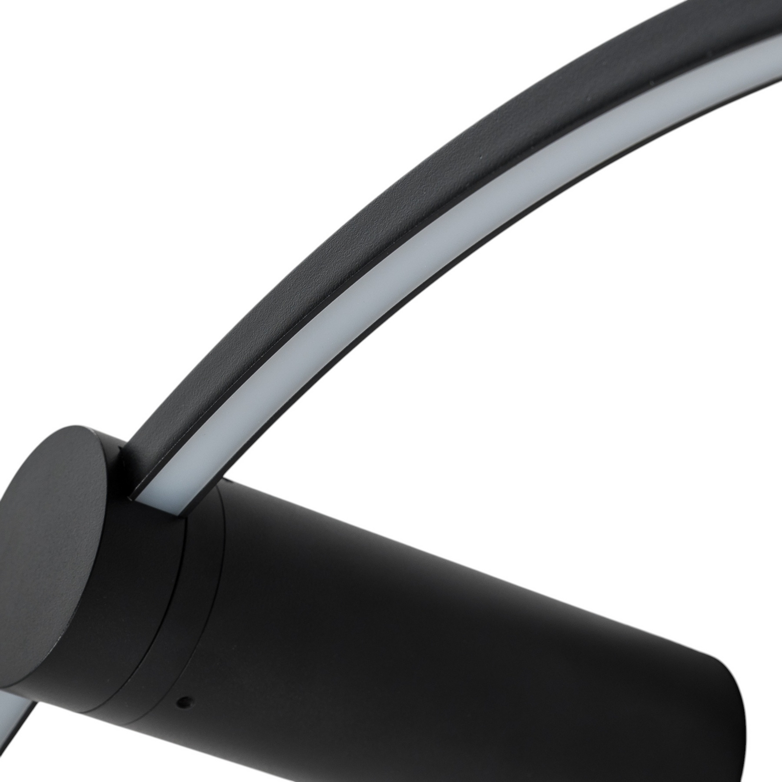 LED-Wandleuchte Saturno, schwarz, Ø 80 cm, Metall, 4.000 K
