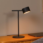lampe à poser LED Gian, noire, hauteur 40 cm, métal