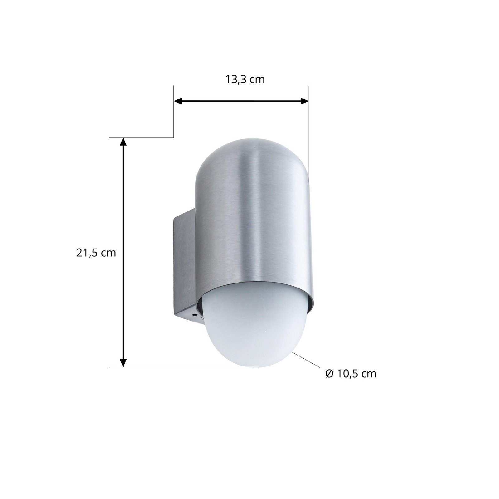 Lindby Außenwandleuchte Pilva, aluminium, Metall, IP44, E27