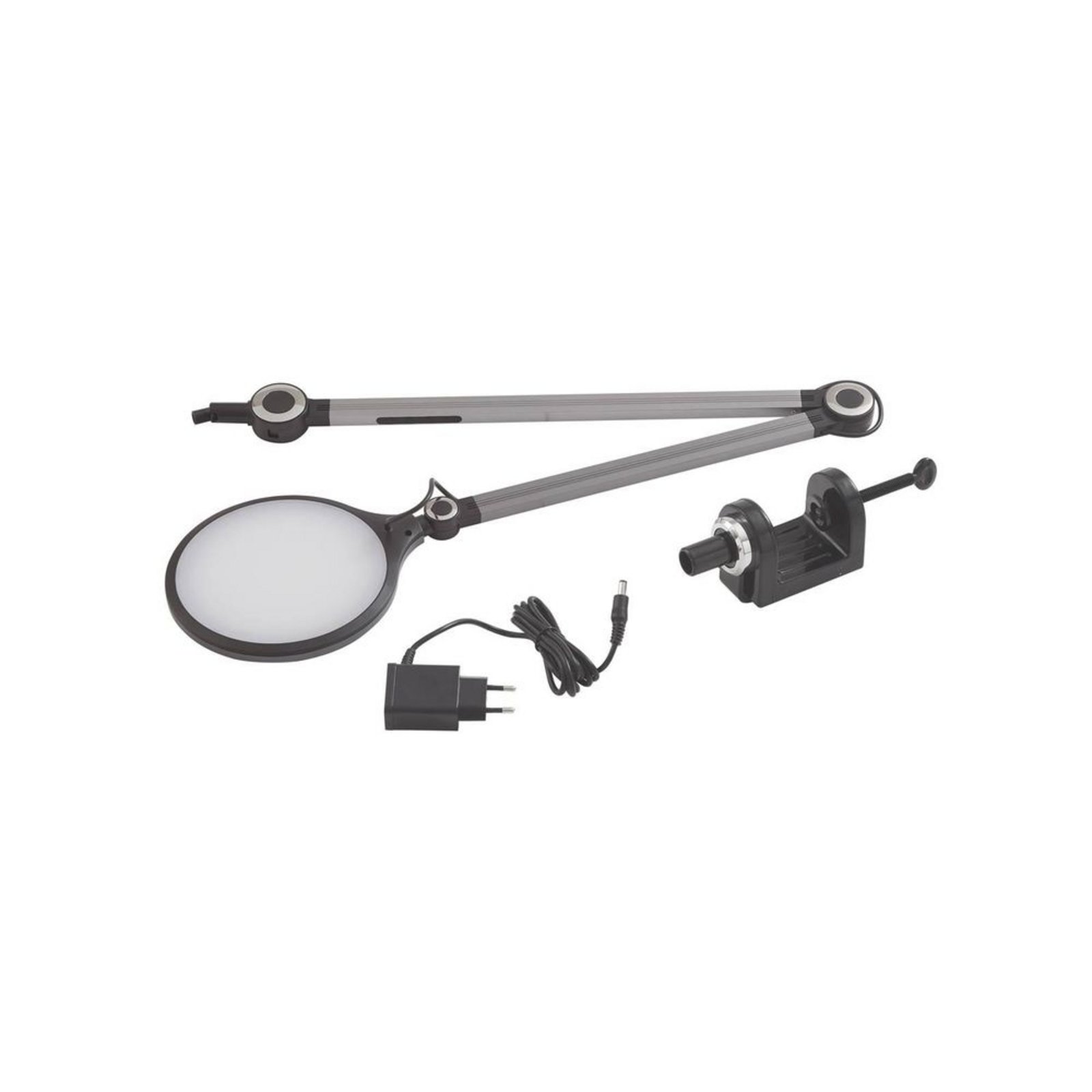 Nyxaris LED Stolna lampa w/Clamp CCT Siva - Lucande