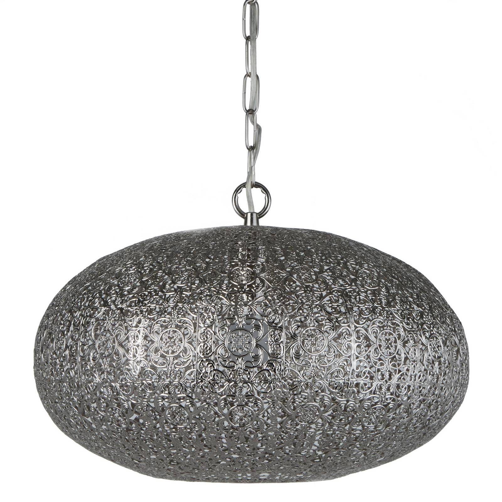 Fretwork 1 Pendelleuchte glänzendes Nickel - Searchlight