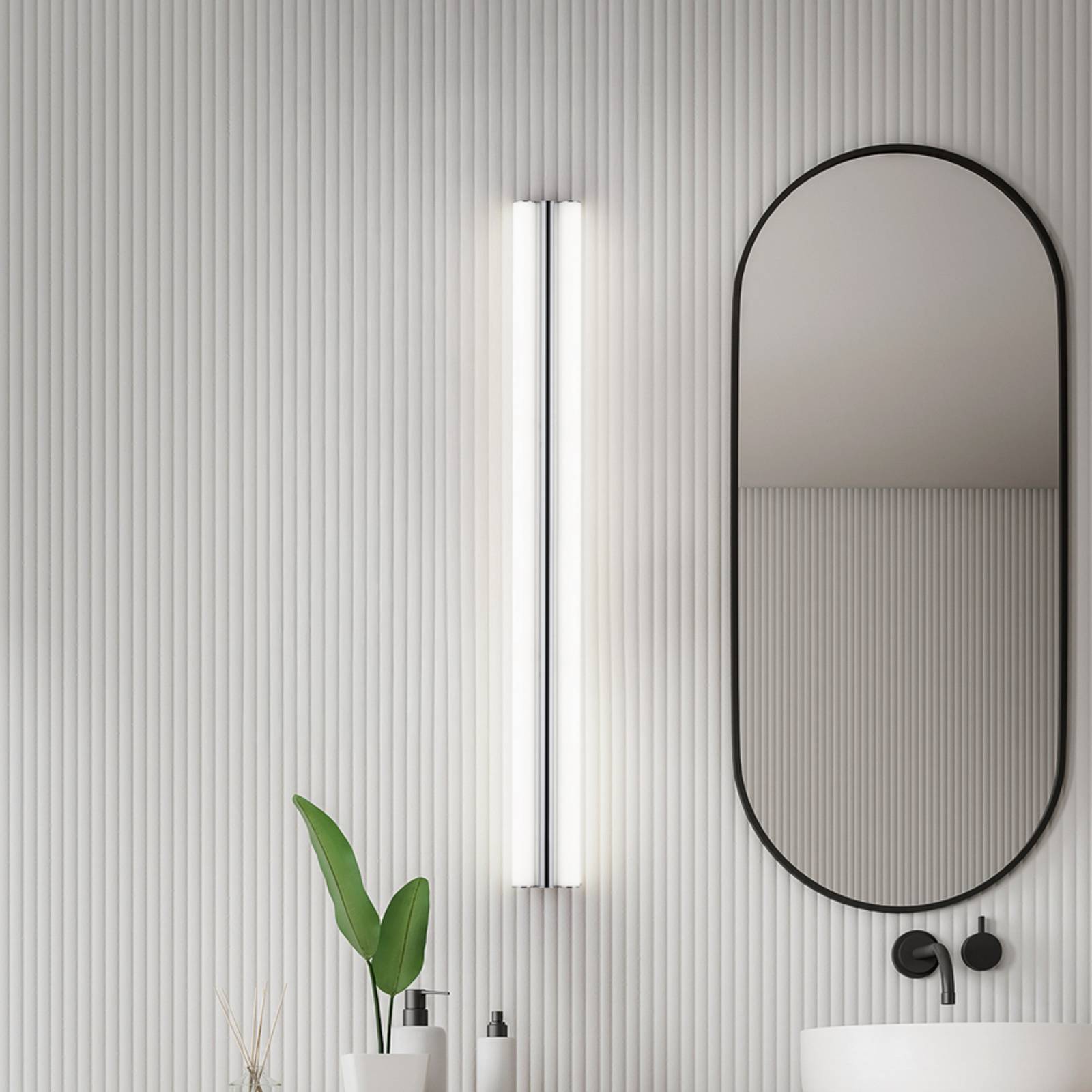Oświetlenie lustra LED Helestra LOOM, długość 90 cm, chrom, IP44