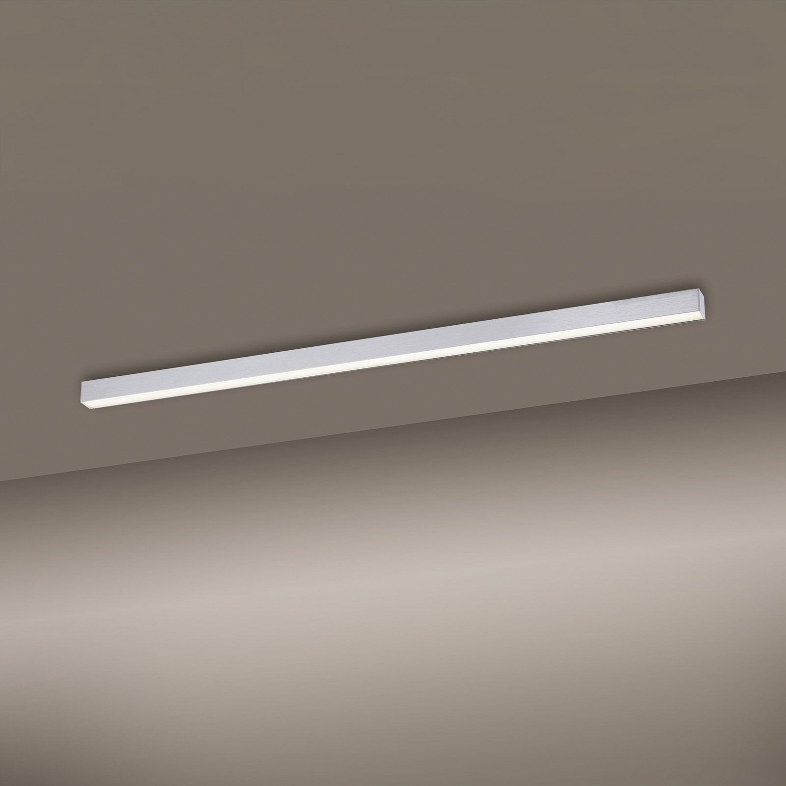 PURE Lines LED ceiling light long aluminium