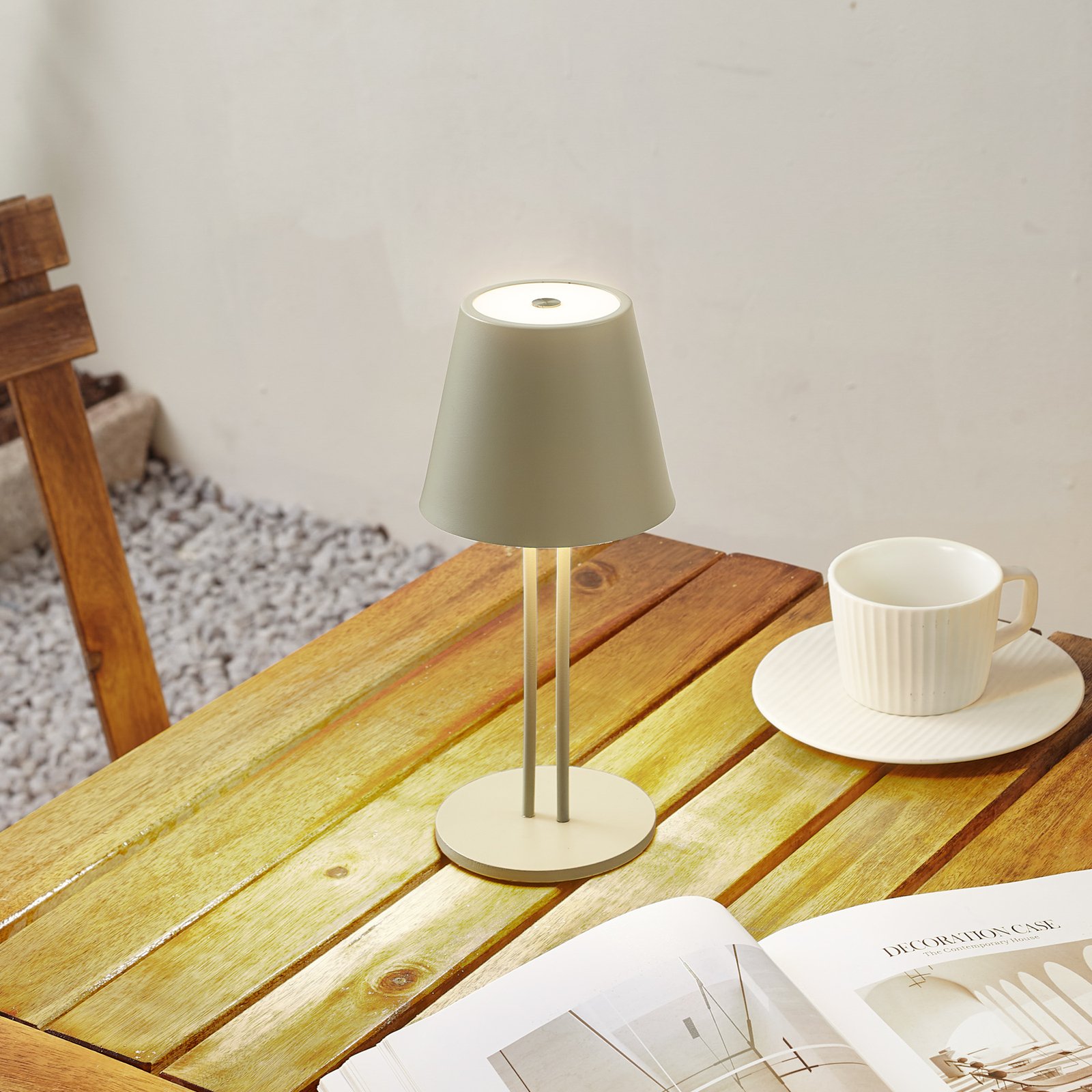 Janea Twin Portable Lampe de Table Dim. IP54 Vert - Lindby