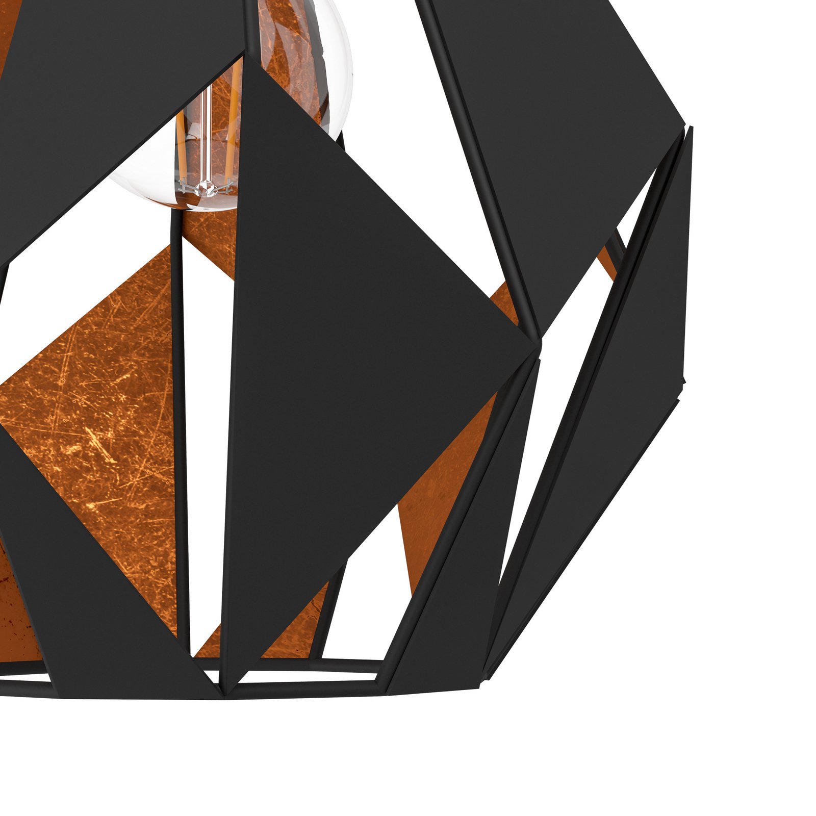 Carlton zidna svjetiljka, crna/bakar