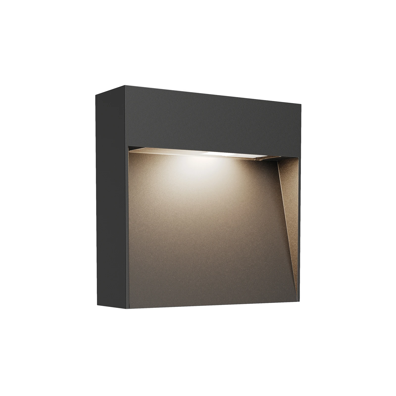 Lucande Außenwandlampe Noreia, 13 cm, anthrazit, IP65, G9