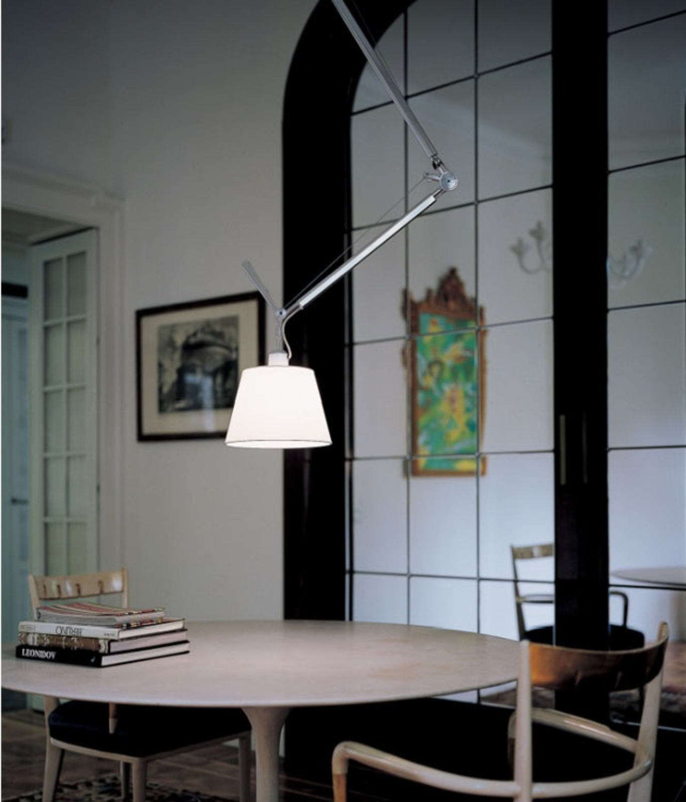 Tolomeo Decentrata Pendelleuchte Ø240 Pergament - Artemide