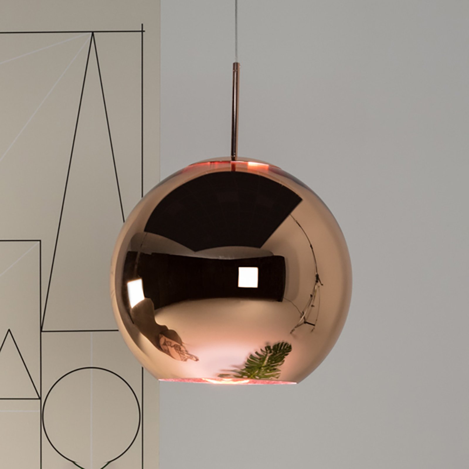 Tom Dixon Copper Round hanging light Ø 45cm copper