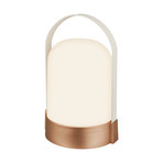 LED-Akku-Tischleuchte ASA BIG, bronze/weiß, Höhe 24 cm, IP44