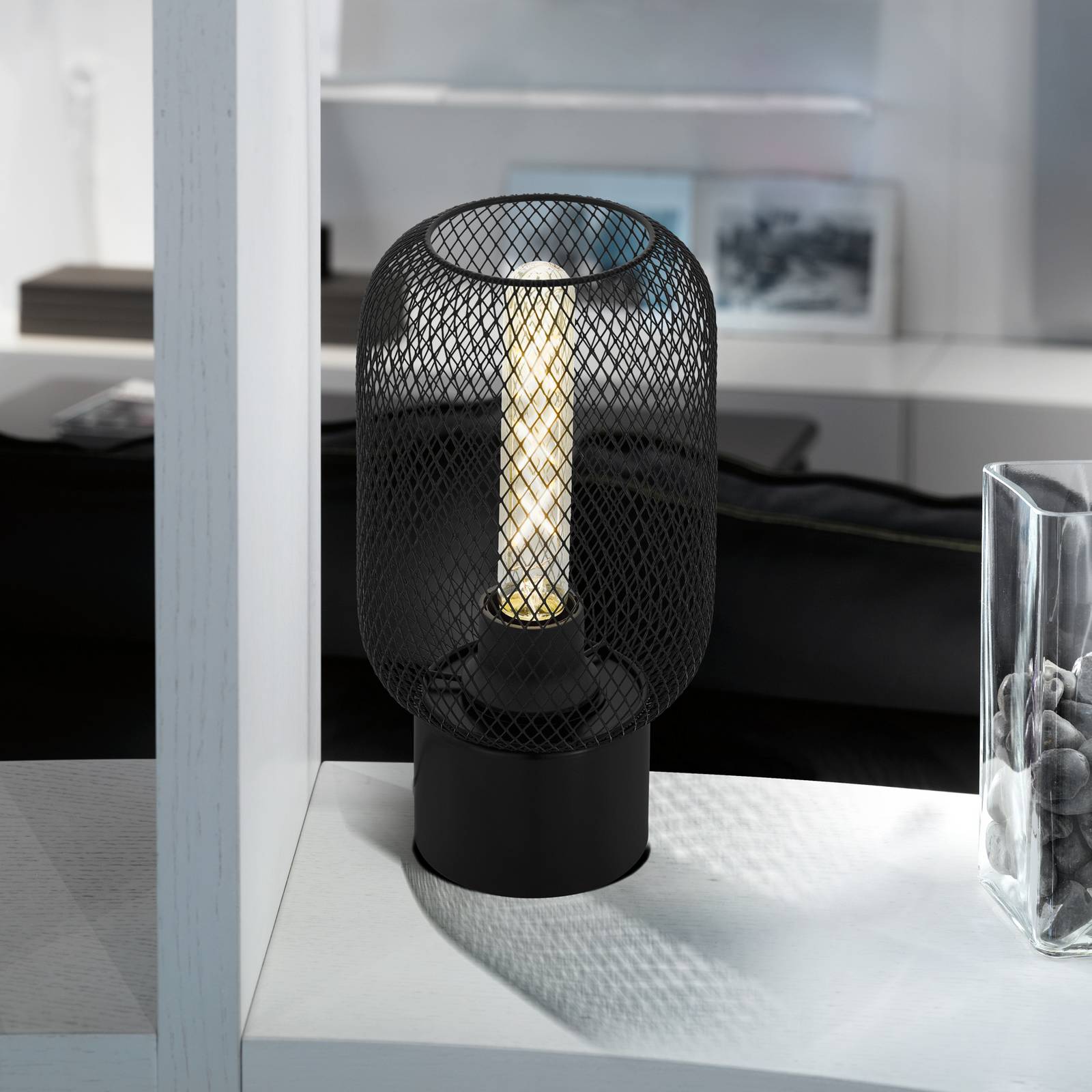 EGLO Lampe à poser Wrington, hauteur 28,5 cm, noir, acier