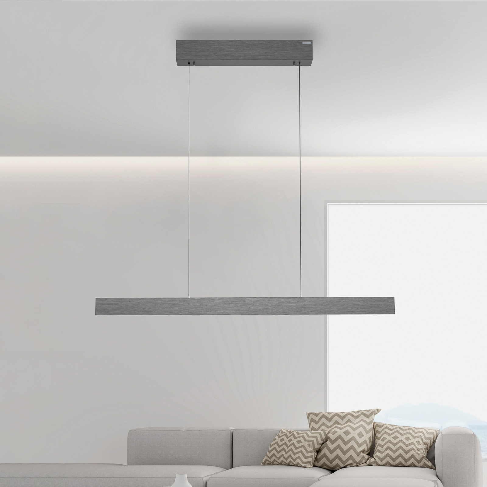 PURE E-Motion LED-balkpendellampa, CCT, grå