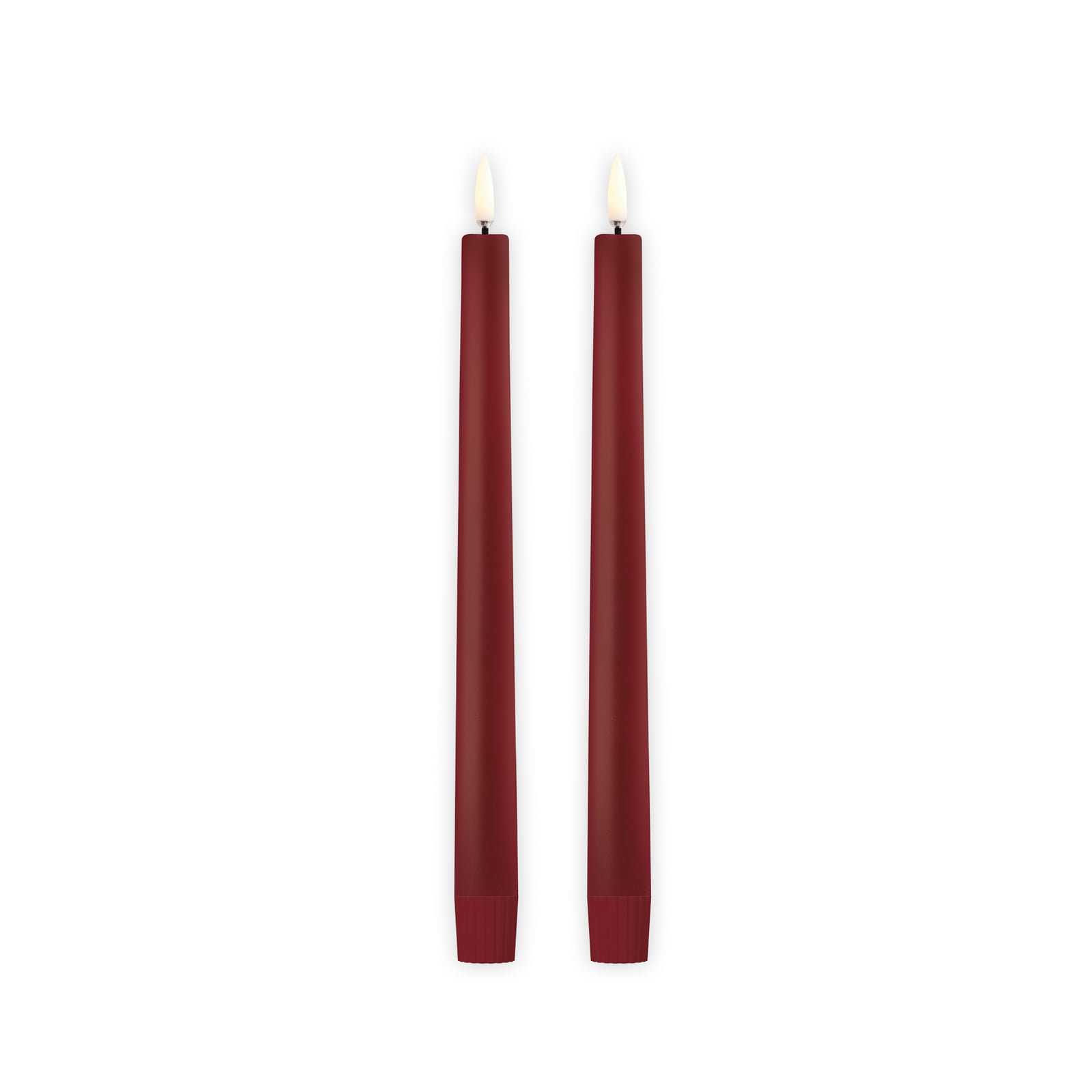 Świeca LED stożkowa, ciemnoczerwona, wys. 25 cm, zestaw 2 szt. – Uyuni Lightning Świeca LED stożkowa, ciemnoczerwona, wys. 25 cm, zestaw 2 szt. – Uyuni Lightning