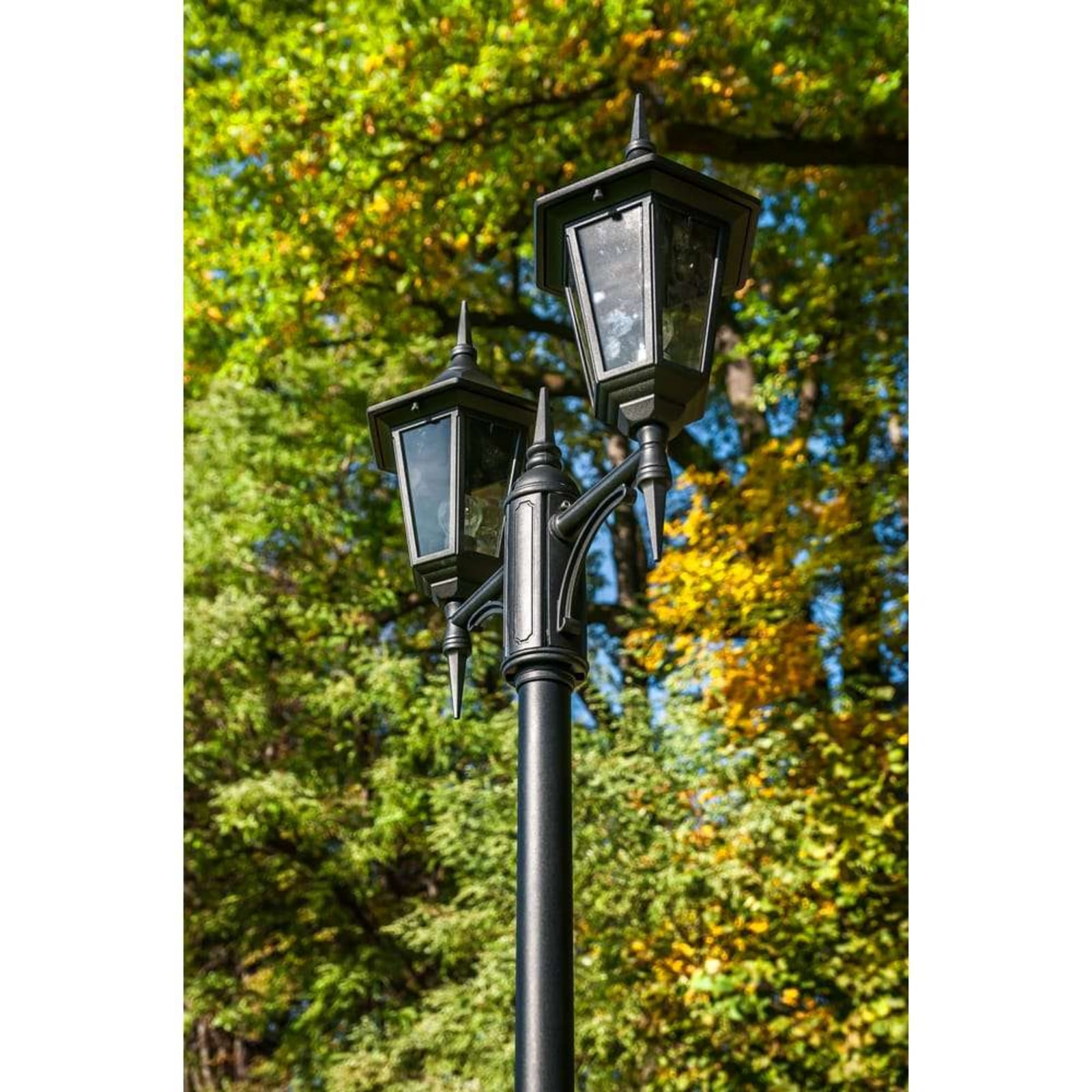 Modena 2 Udendørs Parklampe Bred Sort Norlys - Terrasse - Aluminium