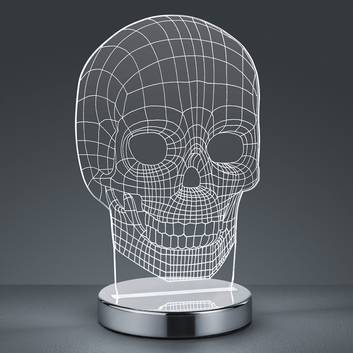 Zmiana barwy światła – lampa stołowa LED Skull