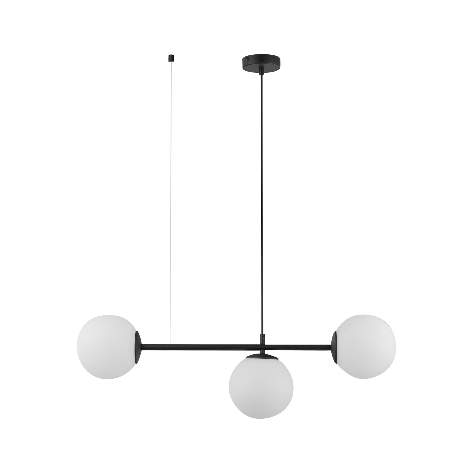Celeste hanglamp met bolvormig glas, 3-lamps
