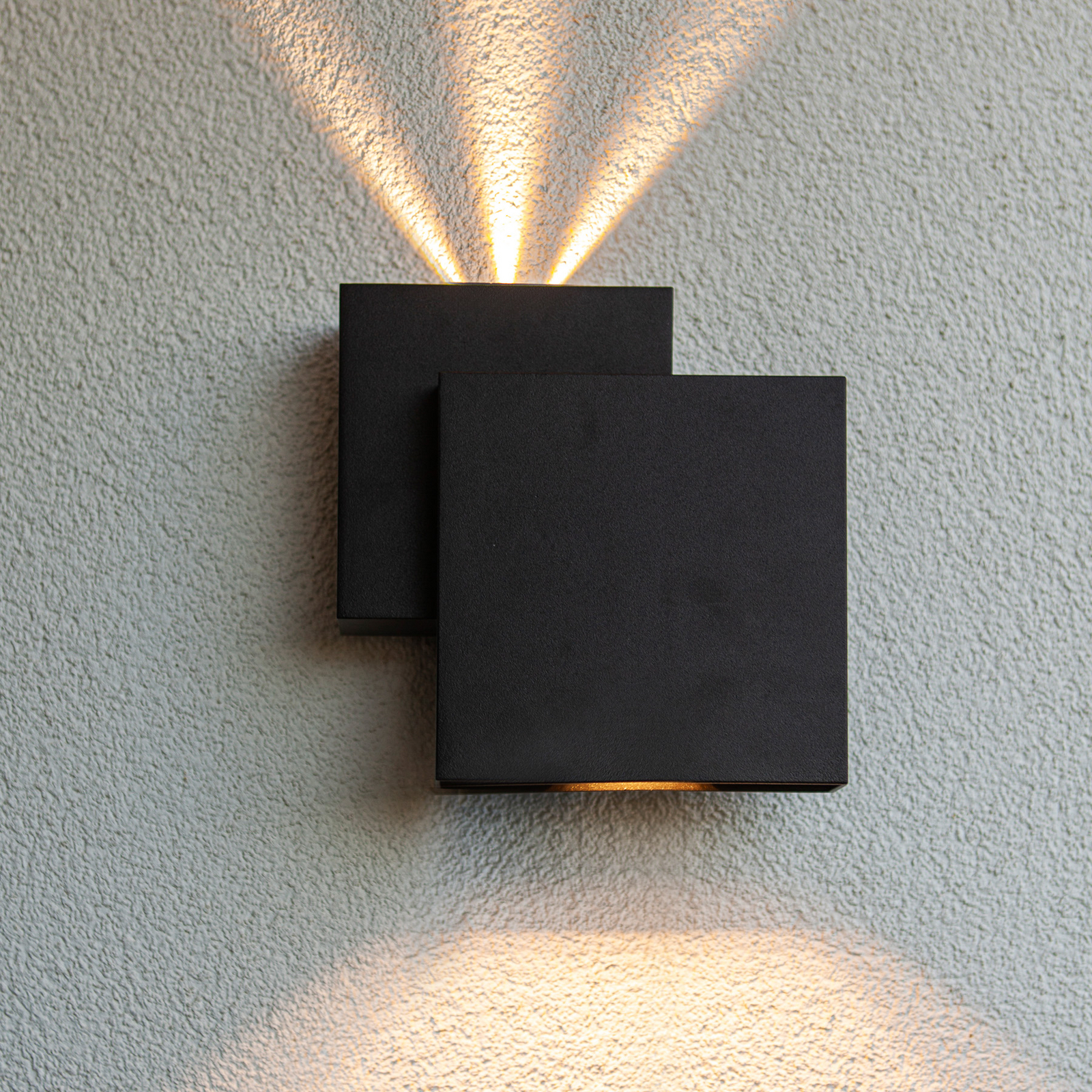 LED-Außenwandleuchte RIALTO, schwarz, 20 cm, IP44, up/down