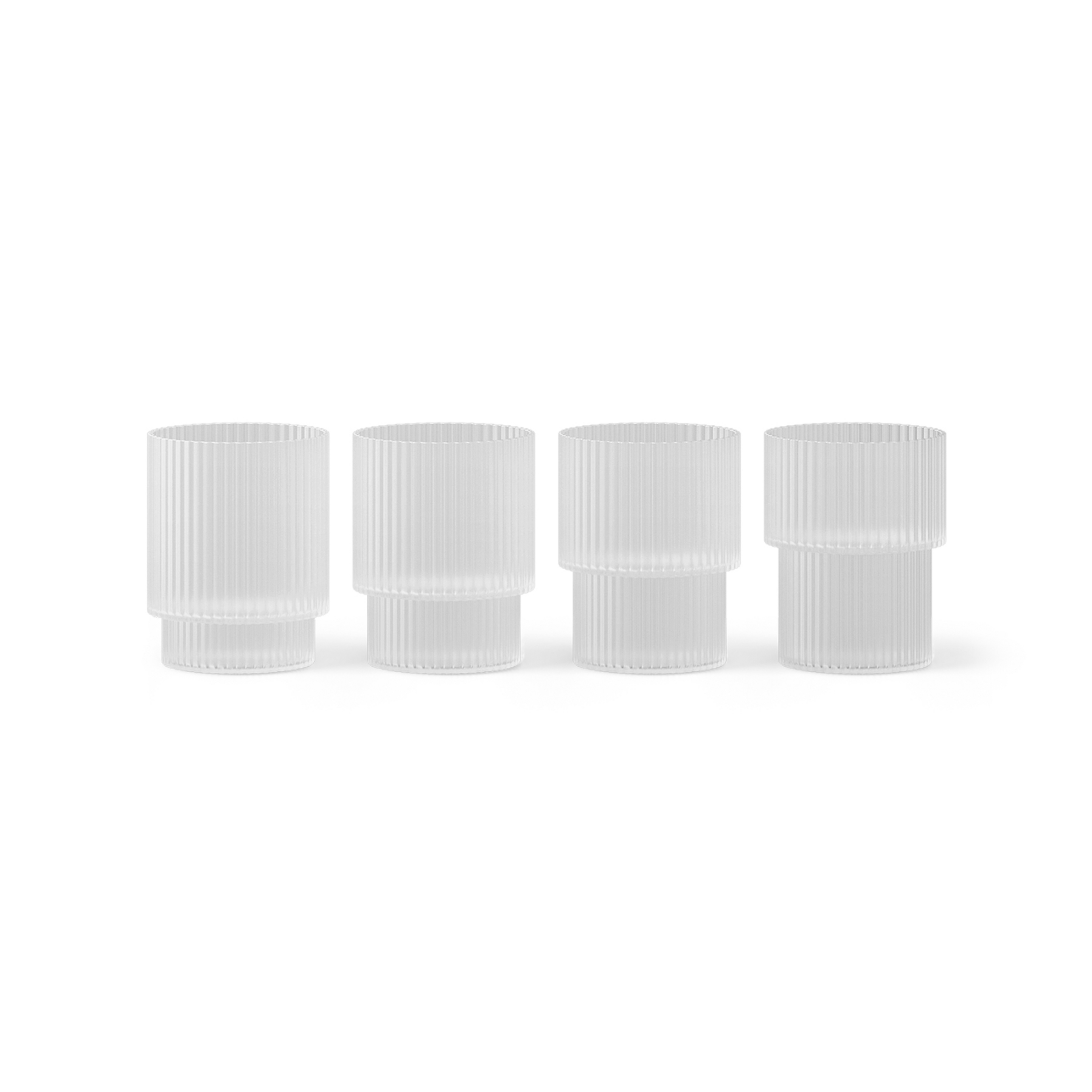Ripple Small Glasses Set of 4 Frosted - Ferm Living